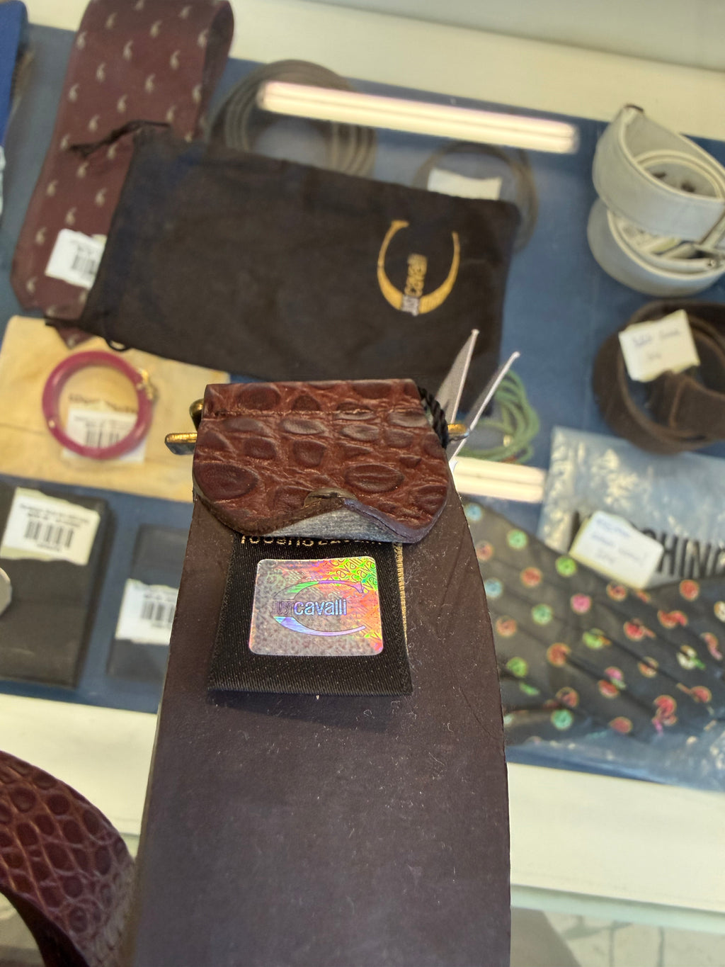 Cintura Roberto Cavalli Just 2000” fibbia scritte  nuova con cartellino