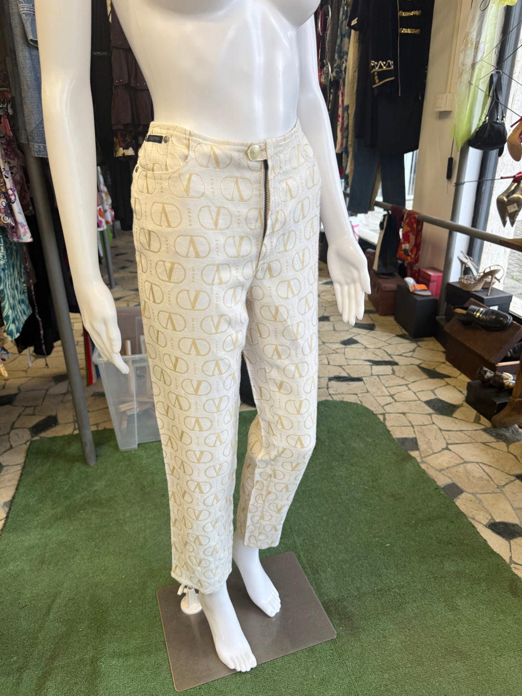 Pantalone Valentino Garavani V logo anni 90s