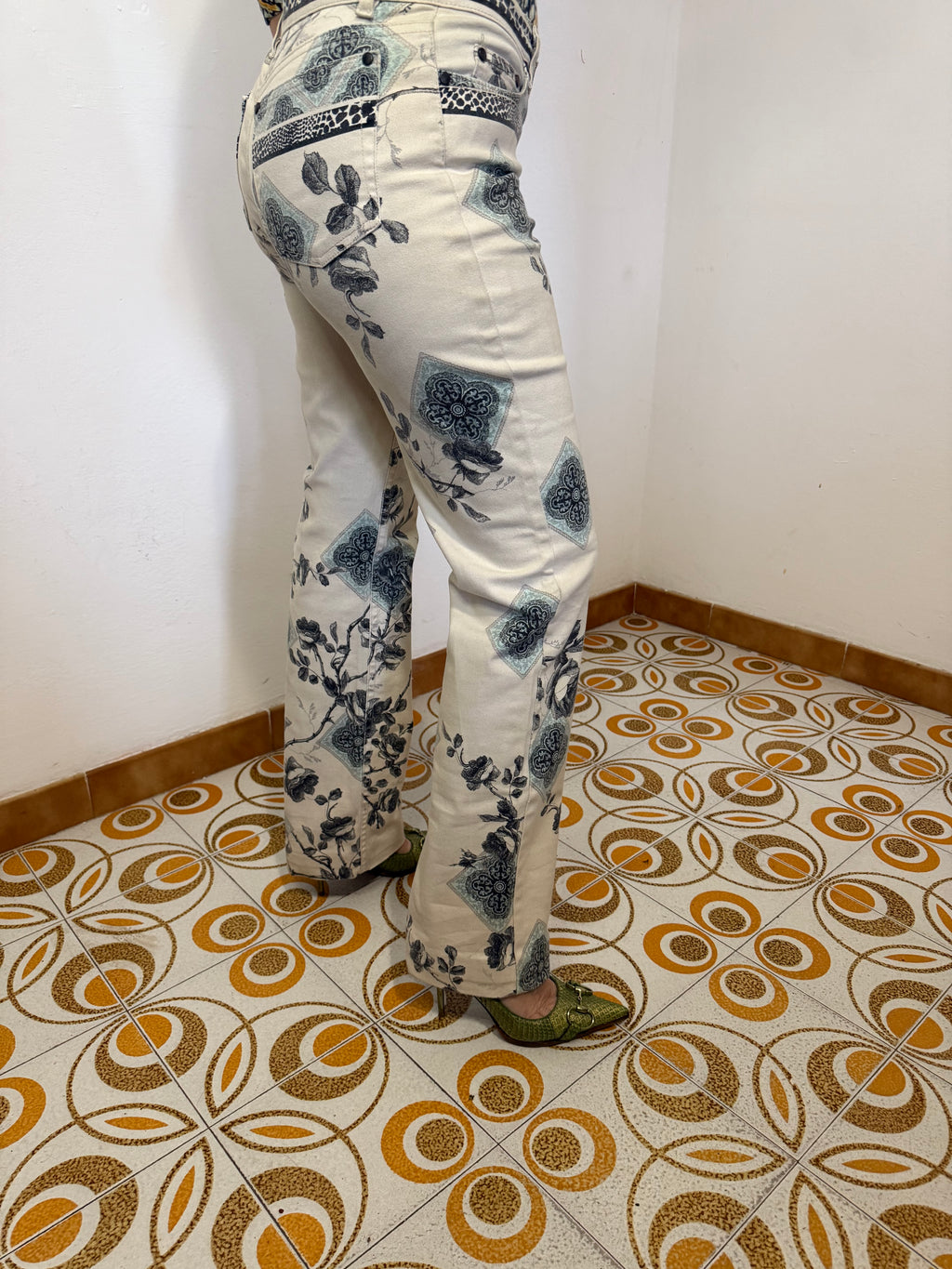 Jeans rose e mandala Roberto Cavalli FW2005