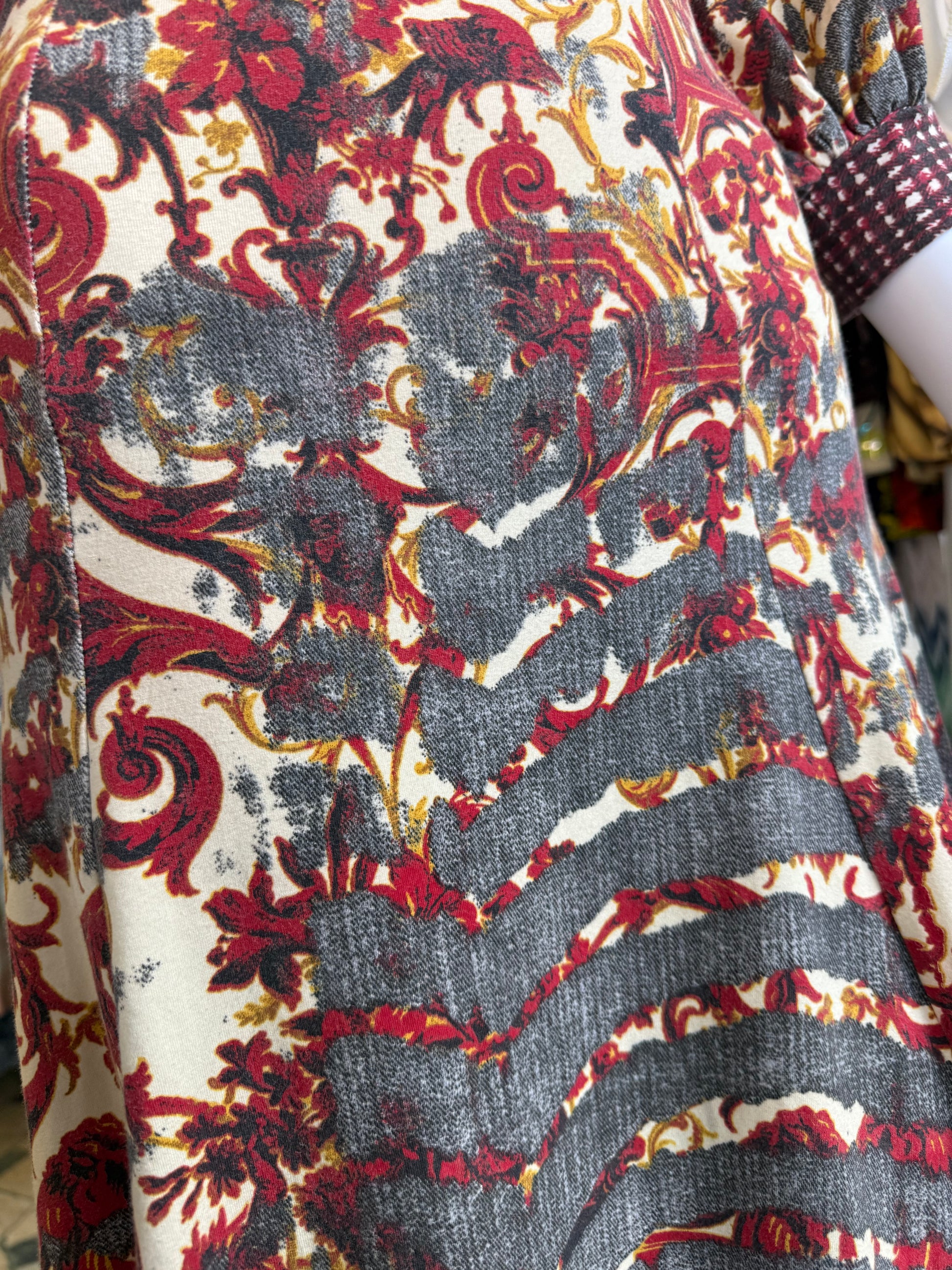 Abito Roberto Cavalli barocco su denim 2000”