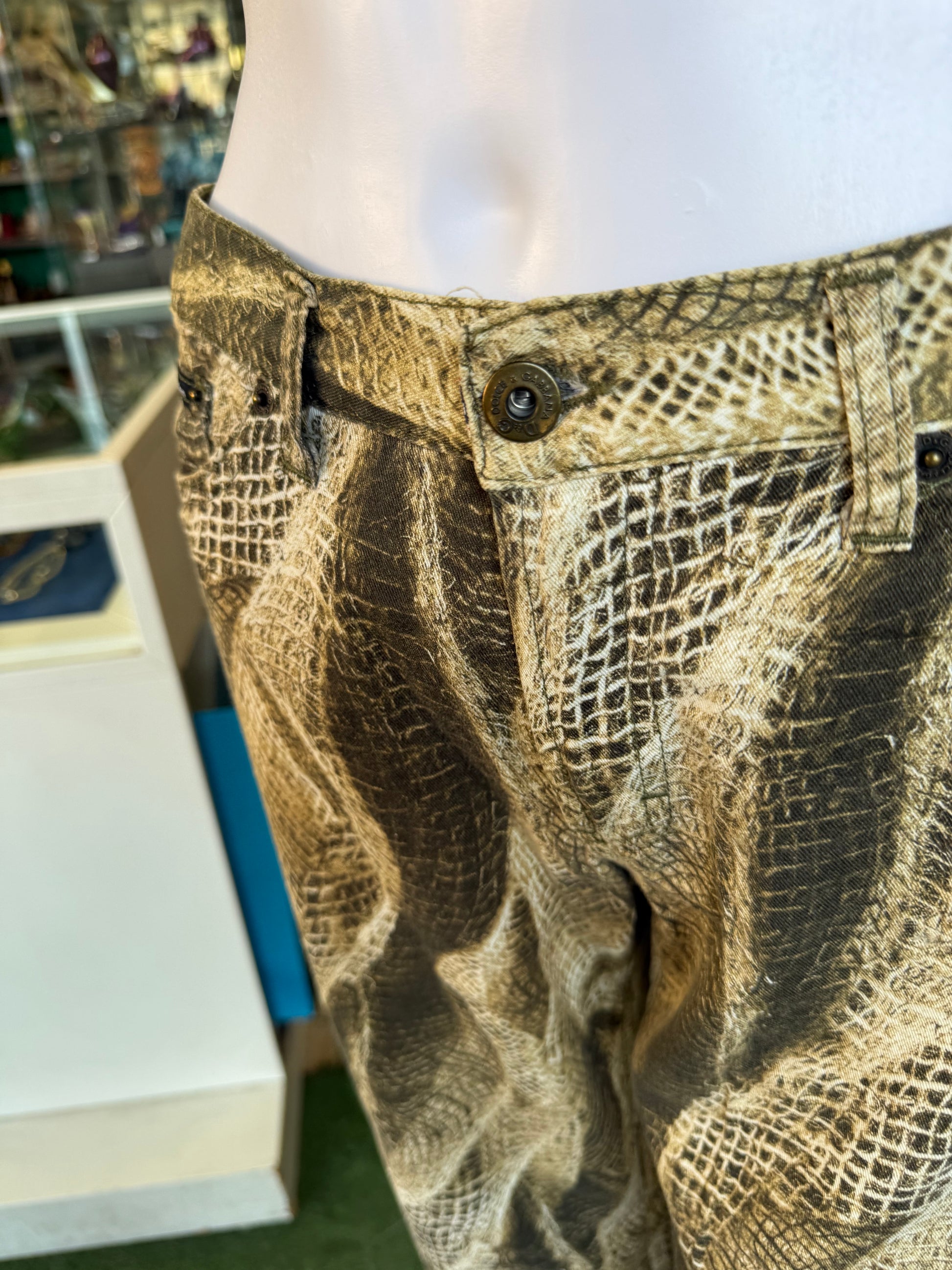 Pantalone Dolce & Gabbana rete da pesca 00s
