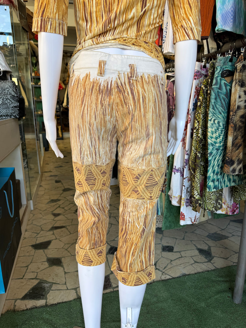 Completo Roberto Cavalli paglia ed intreccio 2000s