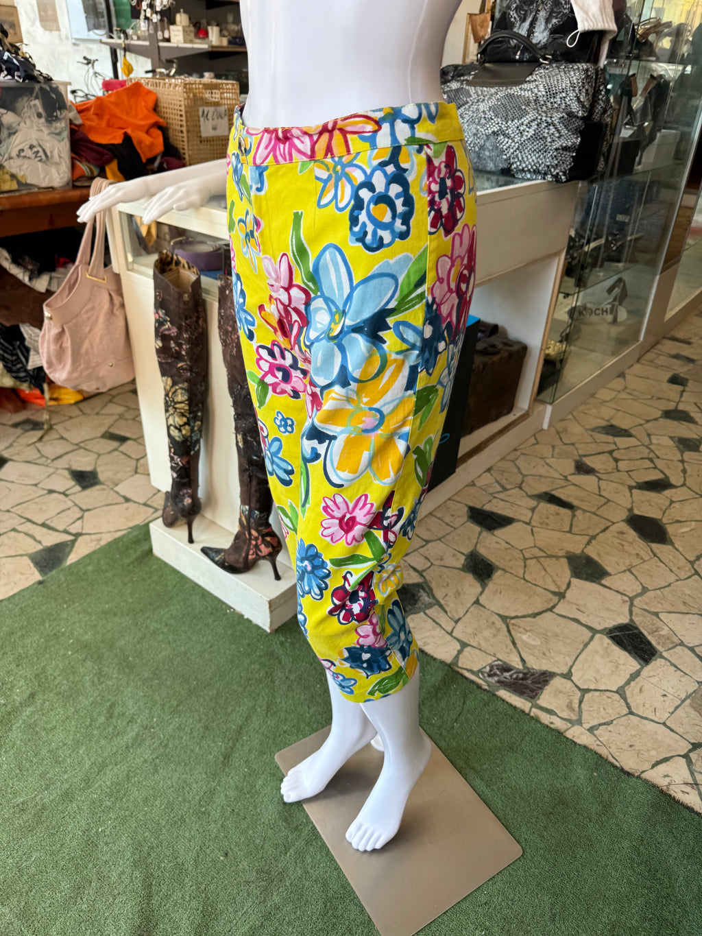 Jeans Moschino Capri fiori 2000s