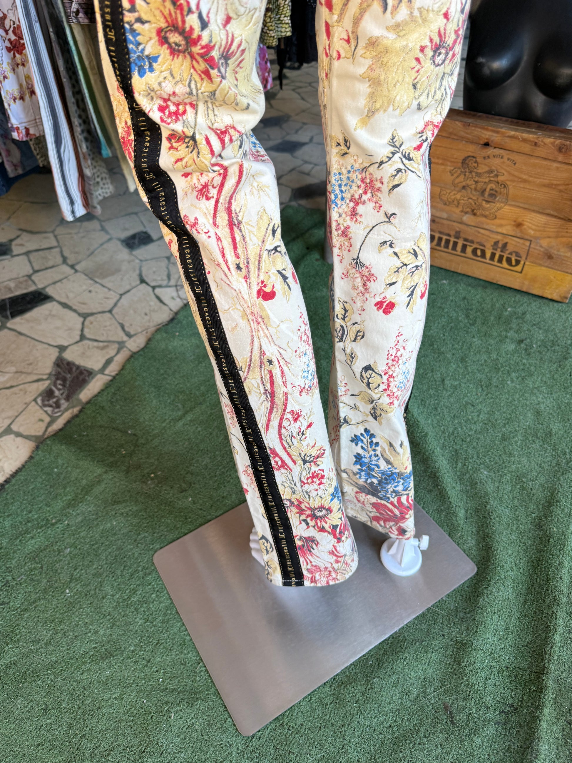 Jeans Roberto Cavalli bouquet di fiori 2000”