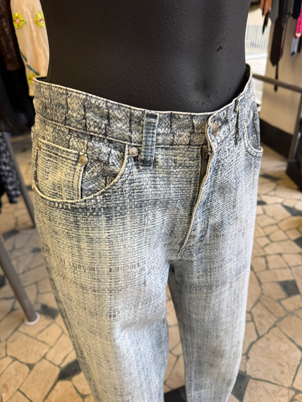 Jeans Roberto Cavalli SS1997 fieno e paglia blu