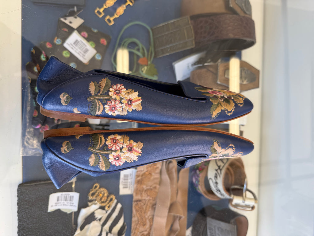Ballerine sabot Alexander McQueen nuove, ricami floreali