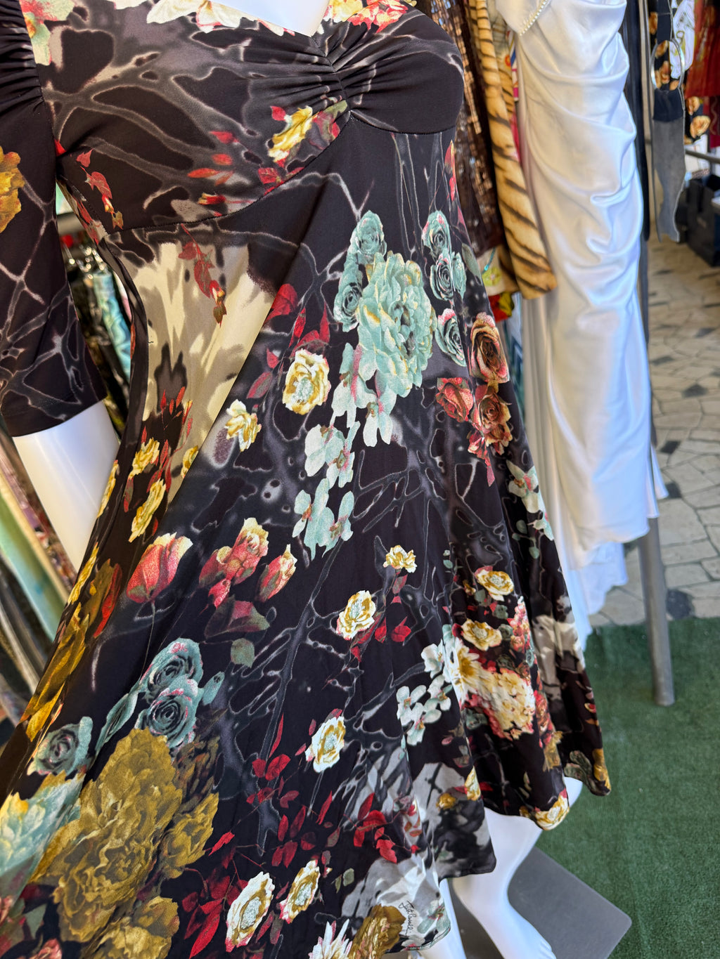 Abito Roberto Cavalli floreale anno 2000s