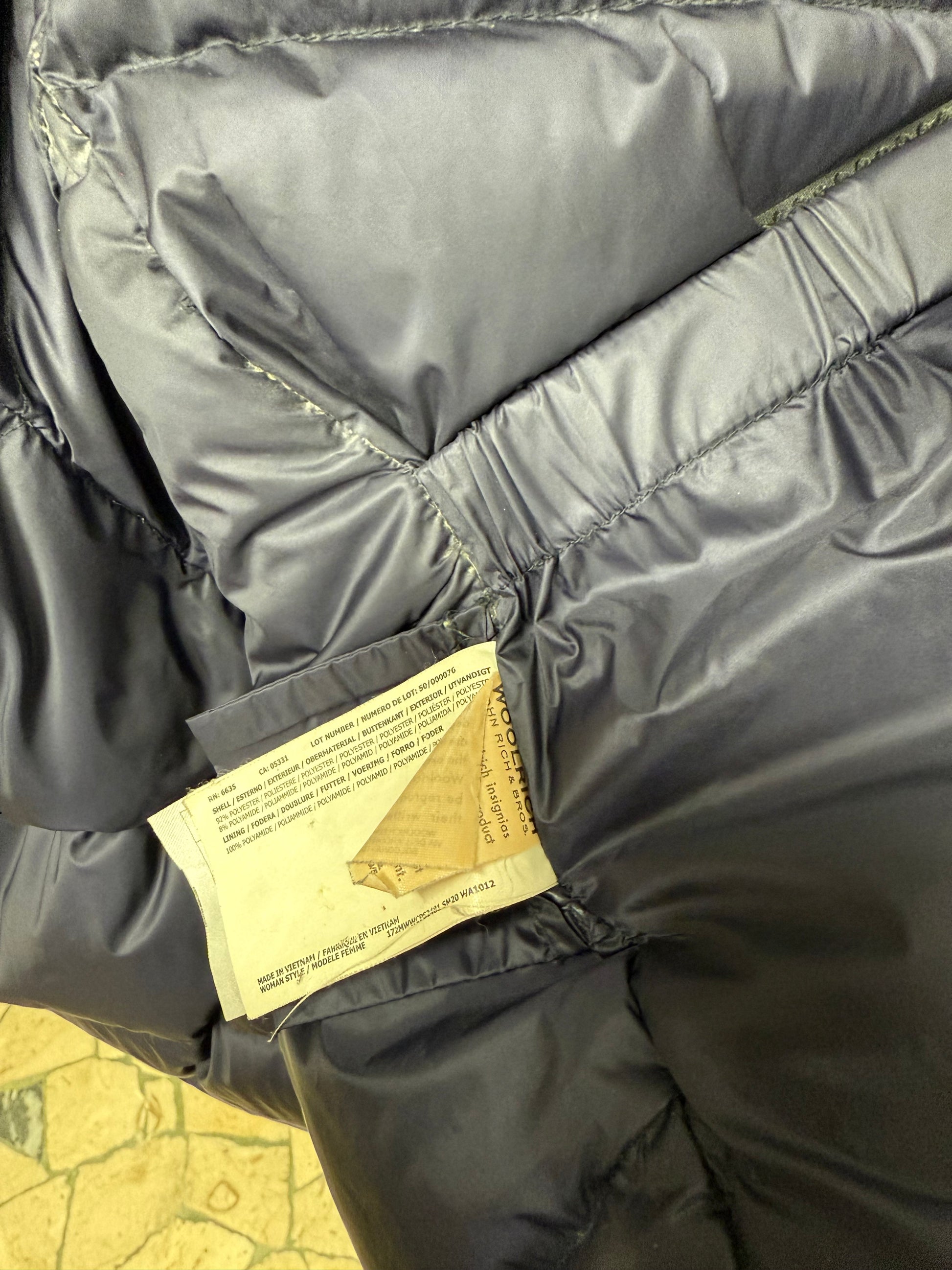 Giubbotto lungo Woolrich bordo coyote