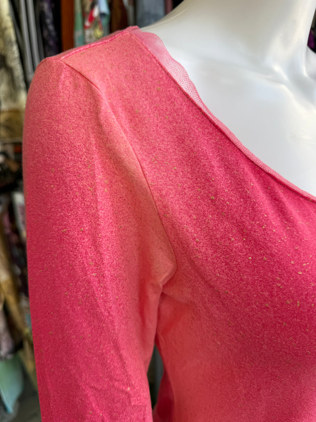 Top Roberto Cavalli FW2000 rosa in seta