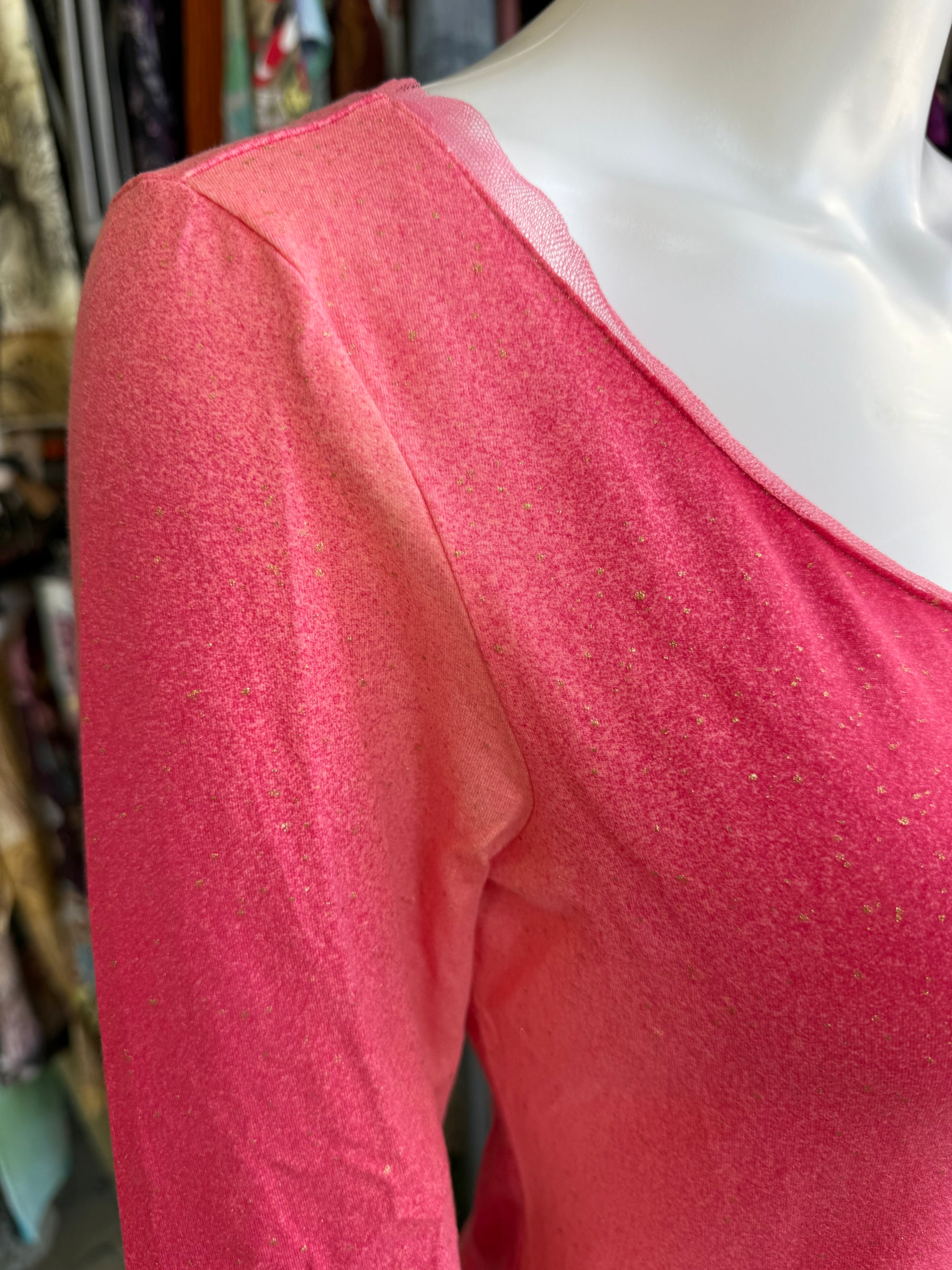 Top Roberto Cavalli FW2000 rosa in seta