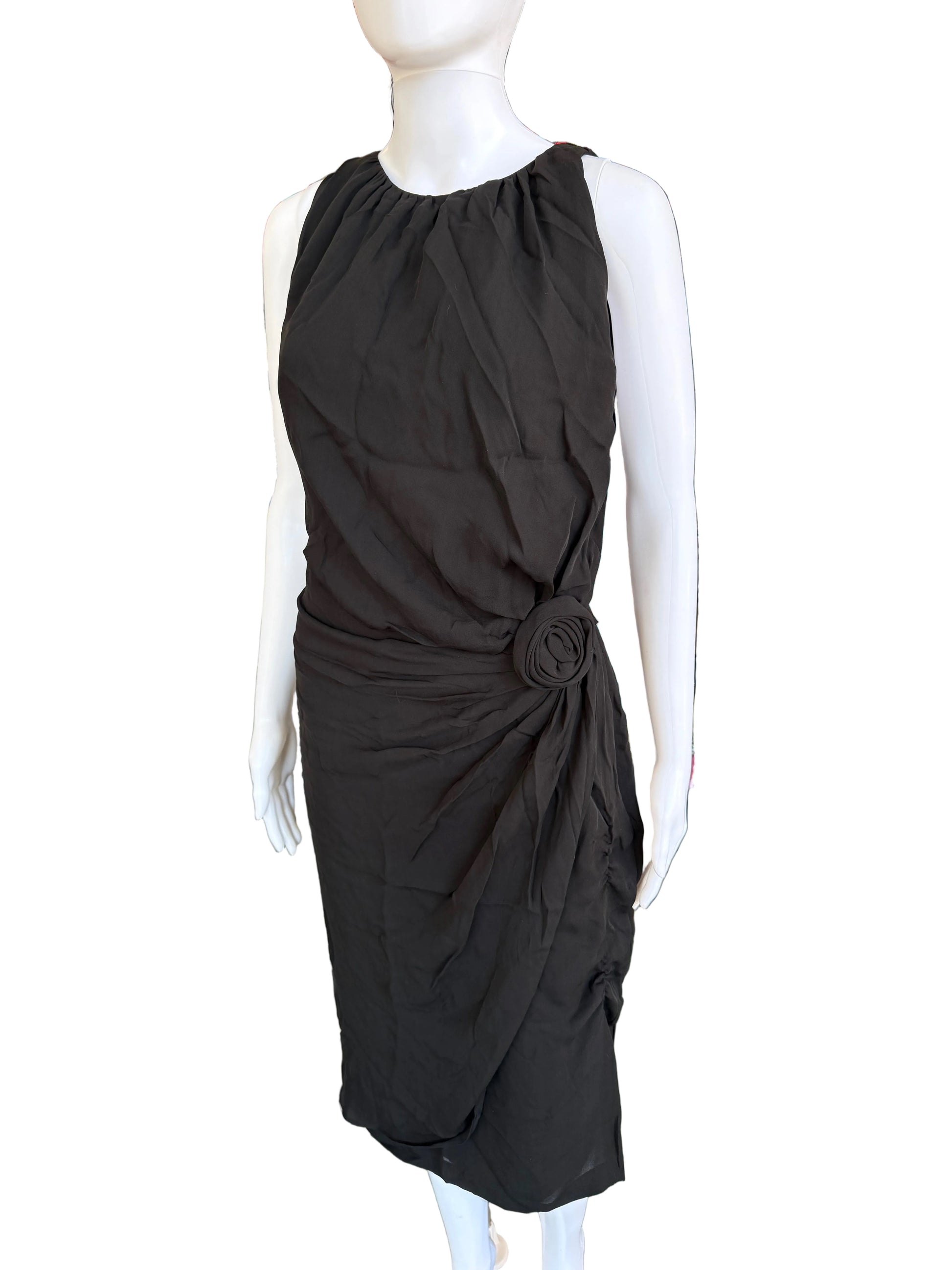 Abito Moschino fiore seta 2000s