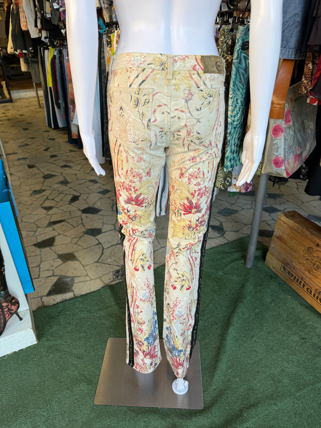 Jeans Roberto Cavalli bouquet di fiori 2000”