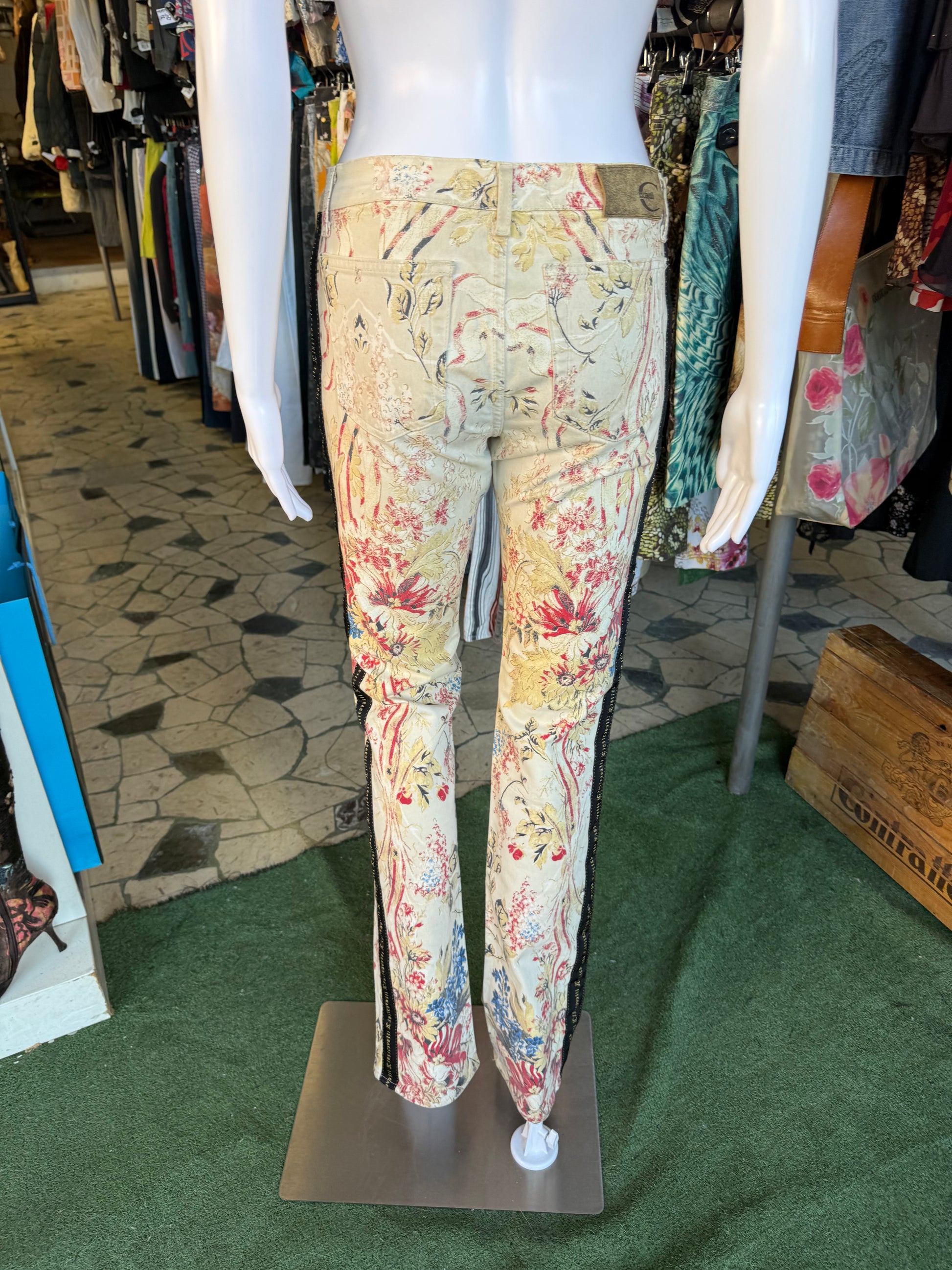 Jeans Roberto Cavalli bouquet di fiori 2000”