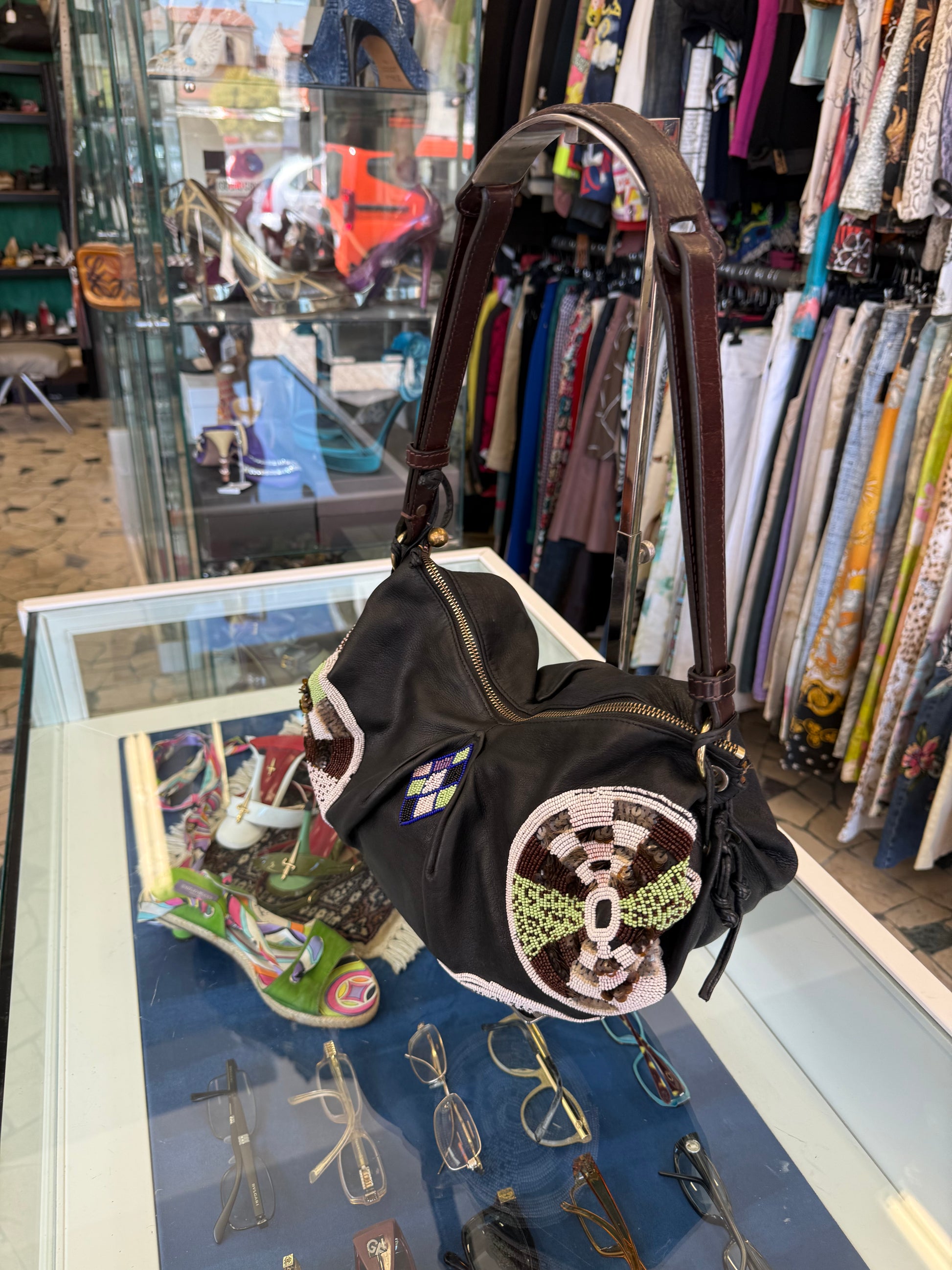 Borsa Etro ricamata in perline navajo 00s