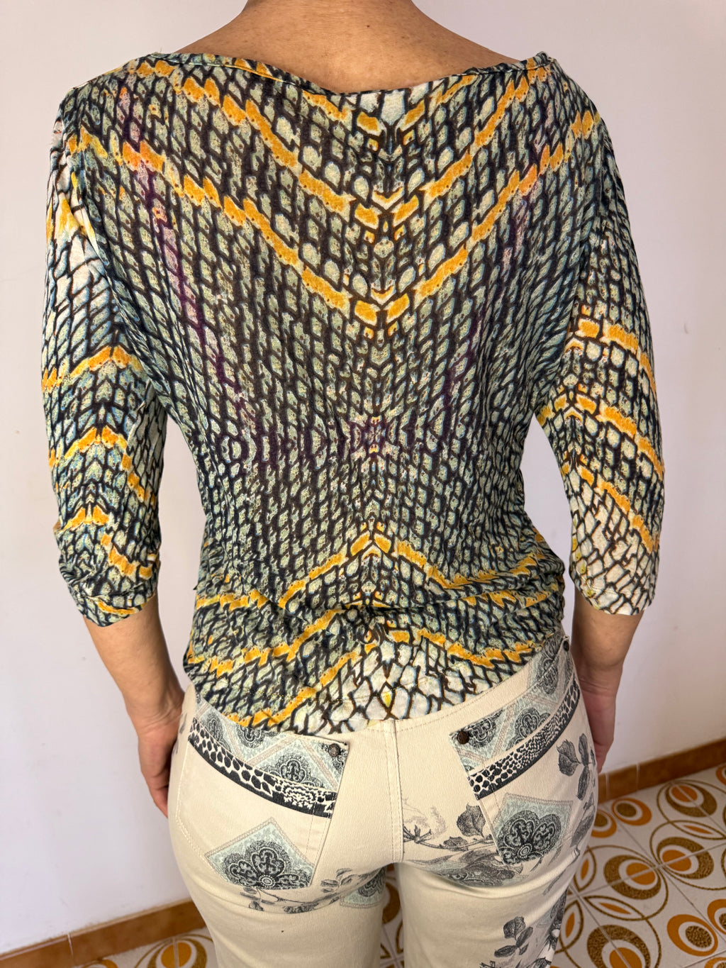 Top Squame pesce Roberto Cavalli Just 2000”
