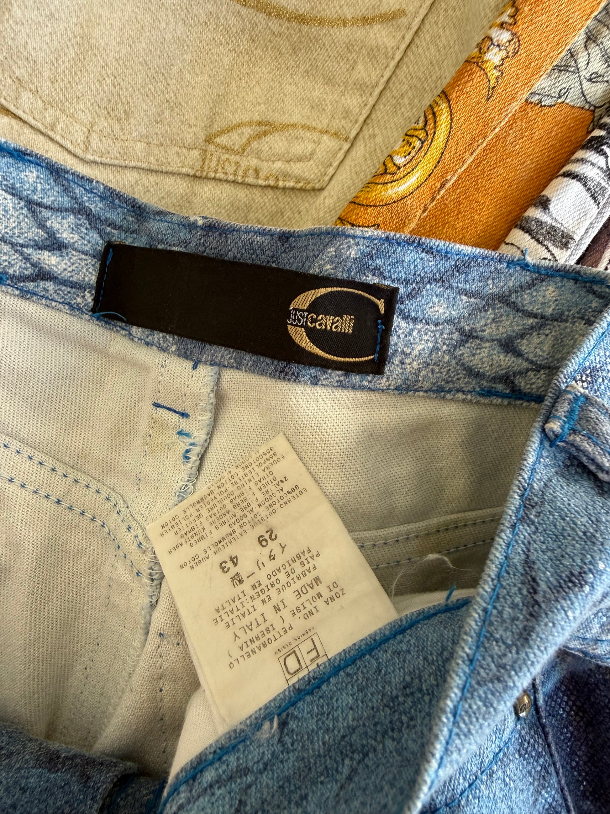 Jeans Roberto Cavalli blue fish 2000”