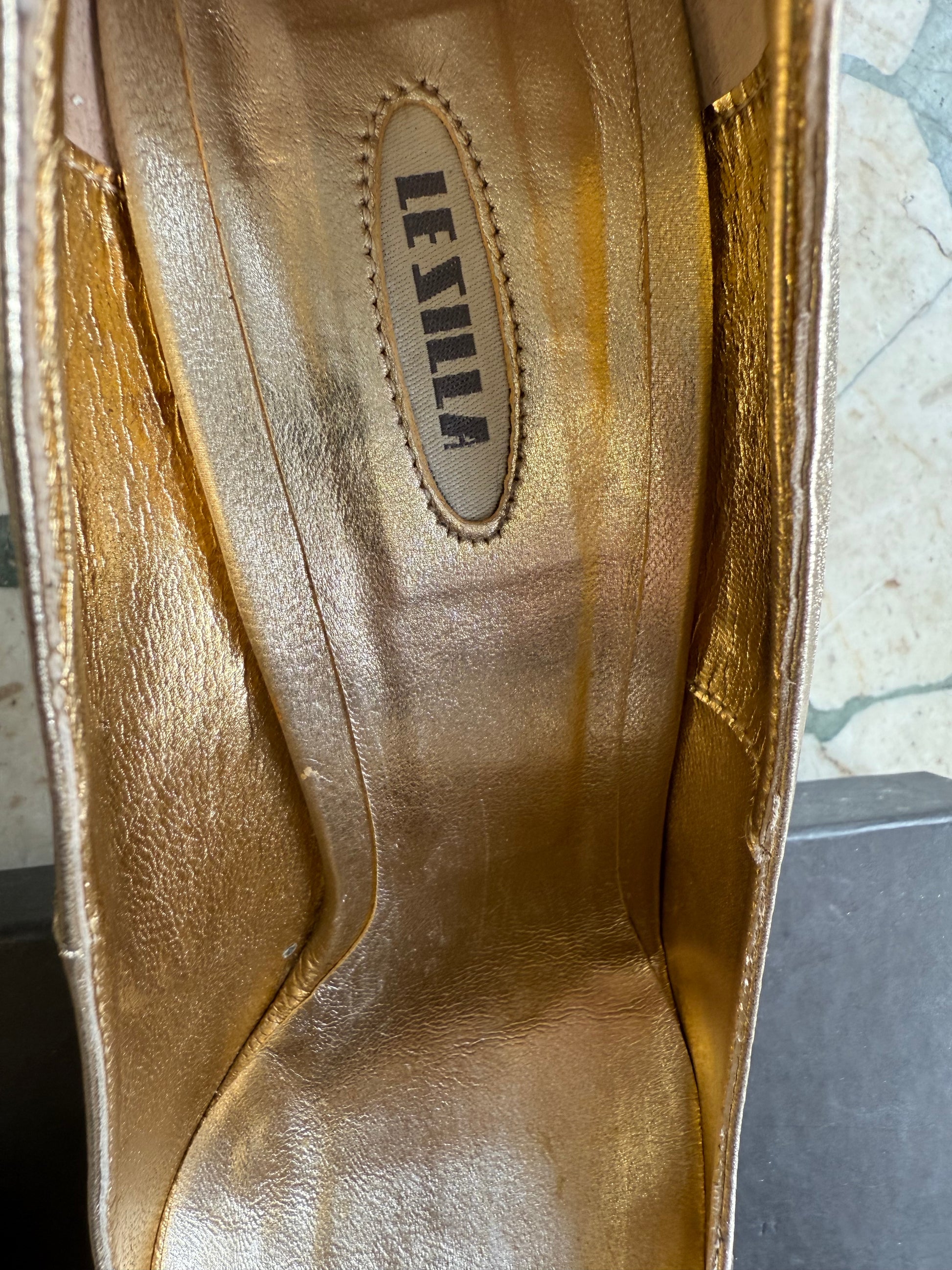 Tacchi gioiello  Le Silla oro e Swarovski