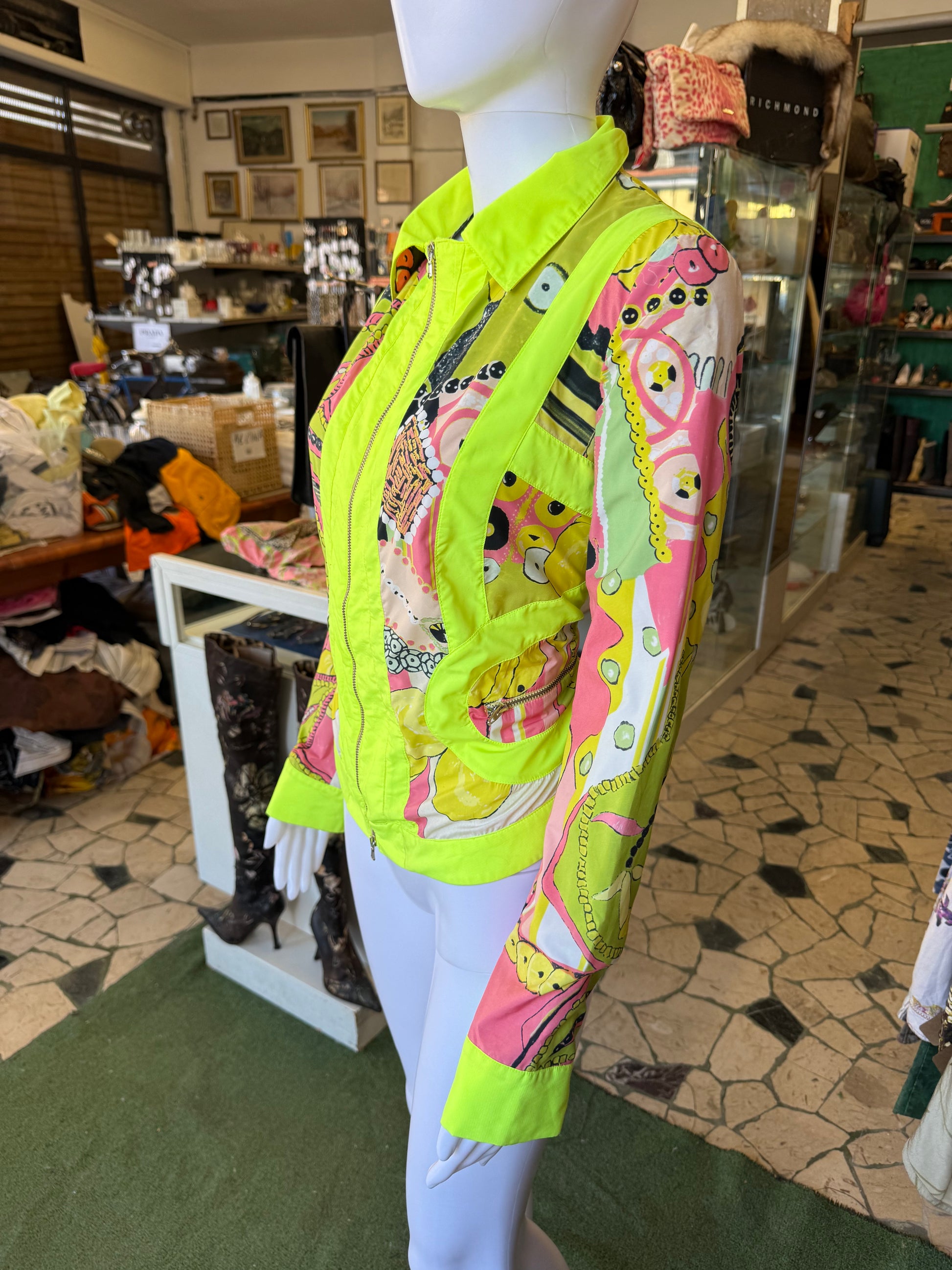 Giacca Christian Lacroix stampa fluo 00s