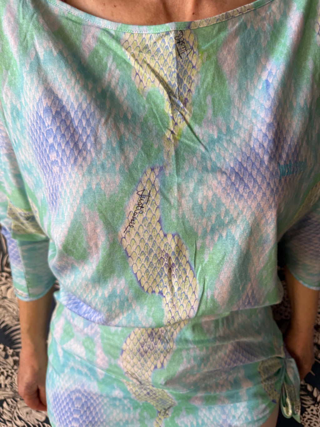 Top pitone multicolore Roberto Cavalli Just