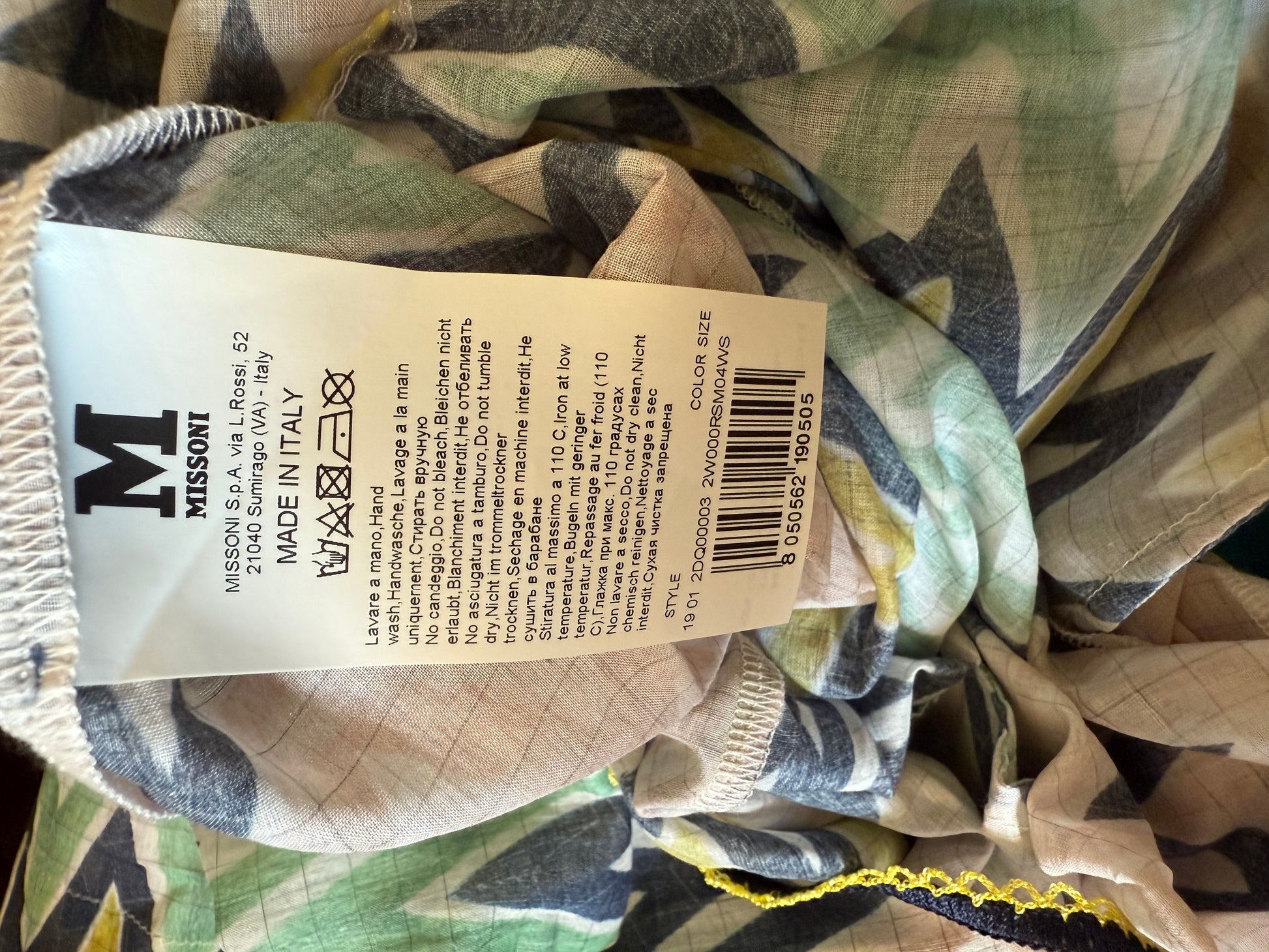 Salopette copricostume Missoni nuova con cartellino