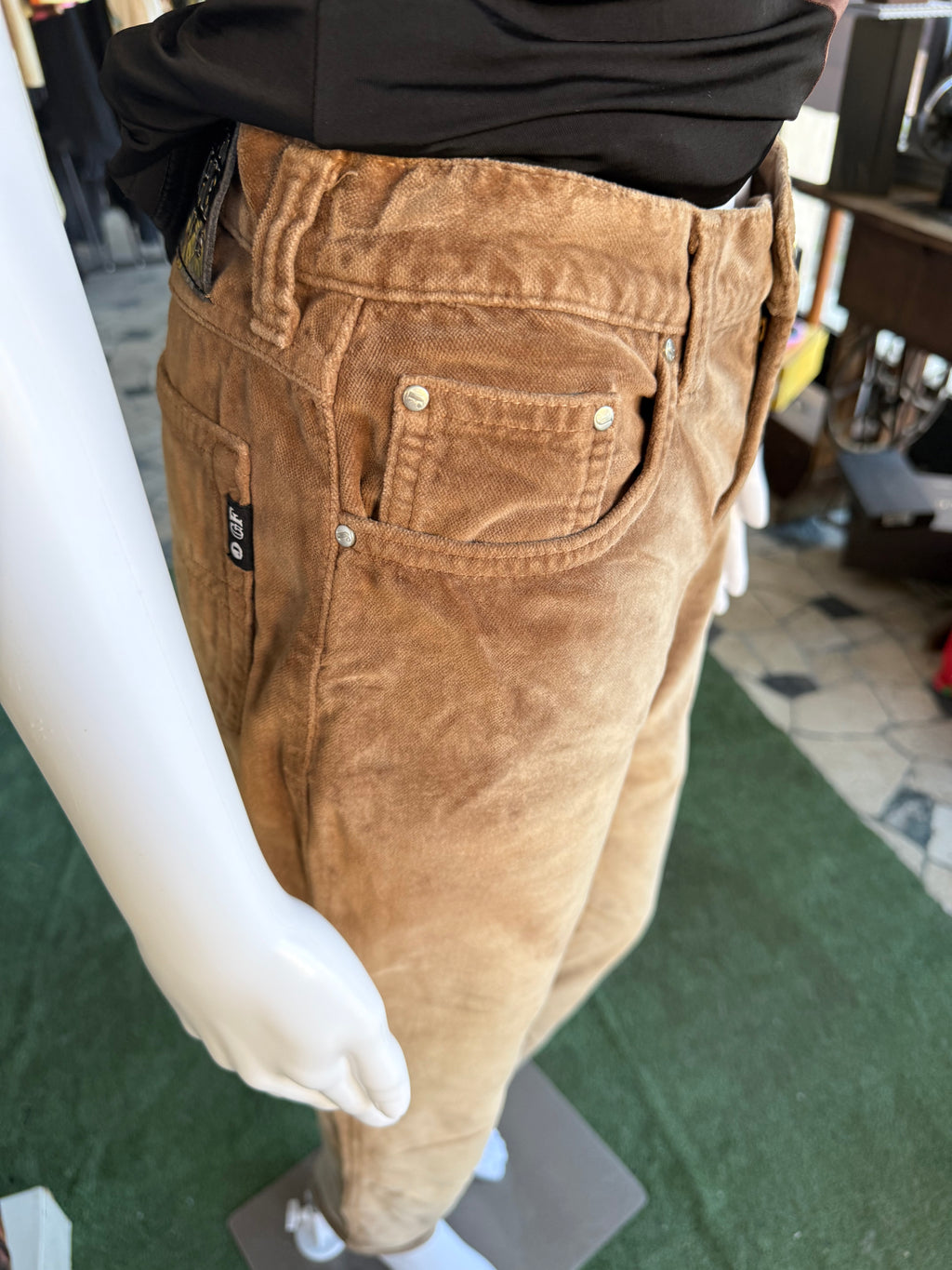 Jeans pantalone Gianfranco Ferrè velluto 90s