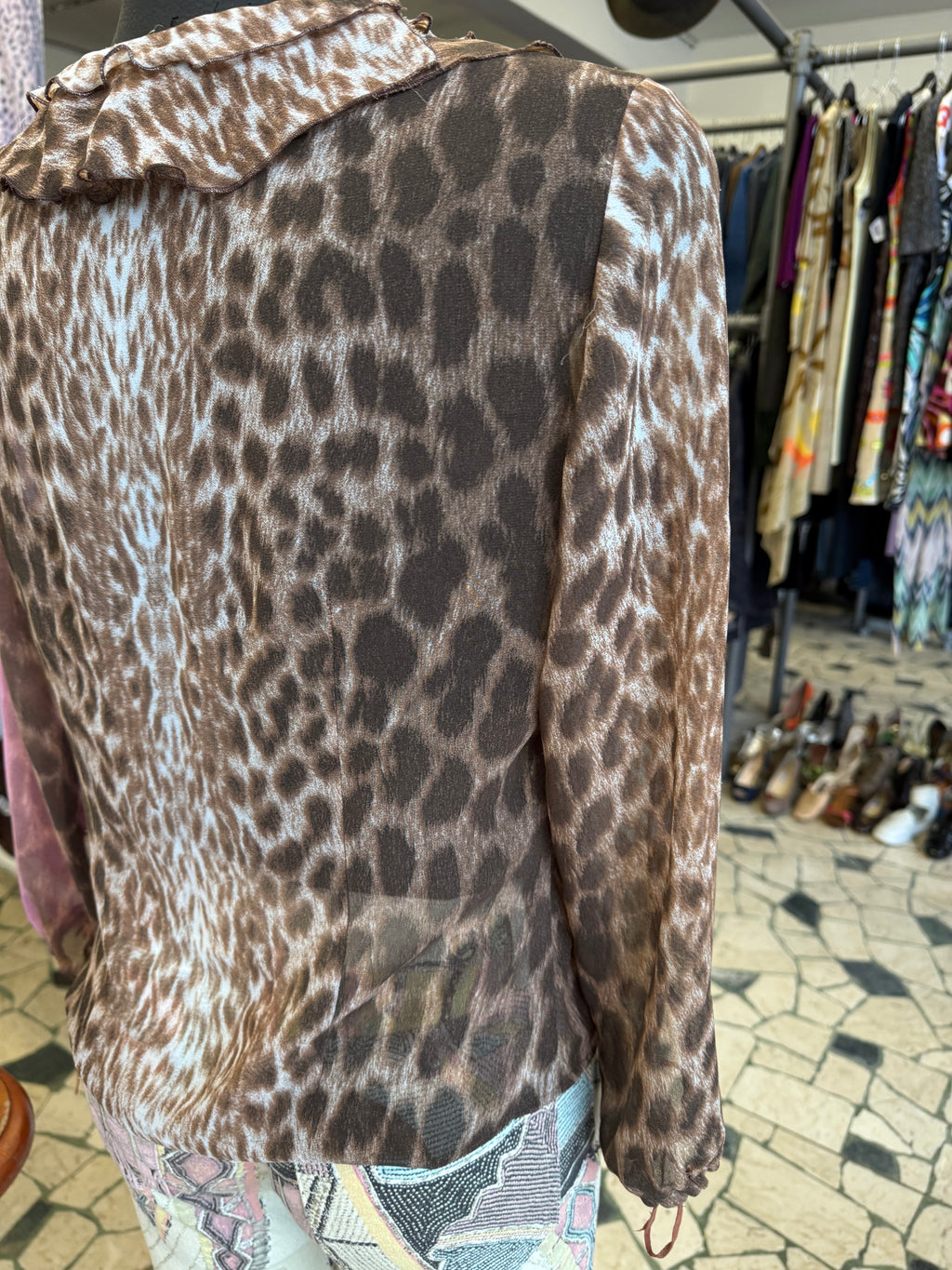 Camicia Roberto Cavalli Leopardo e fucsia 2000” just