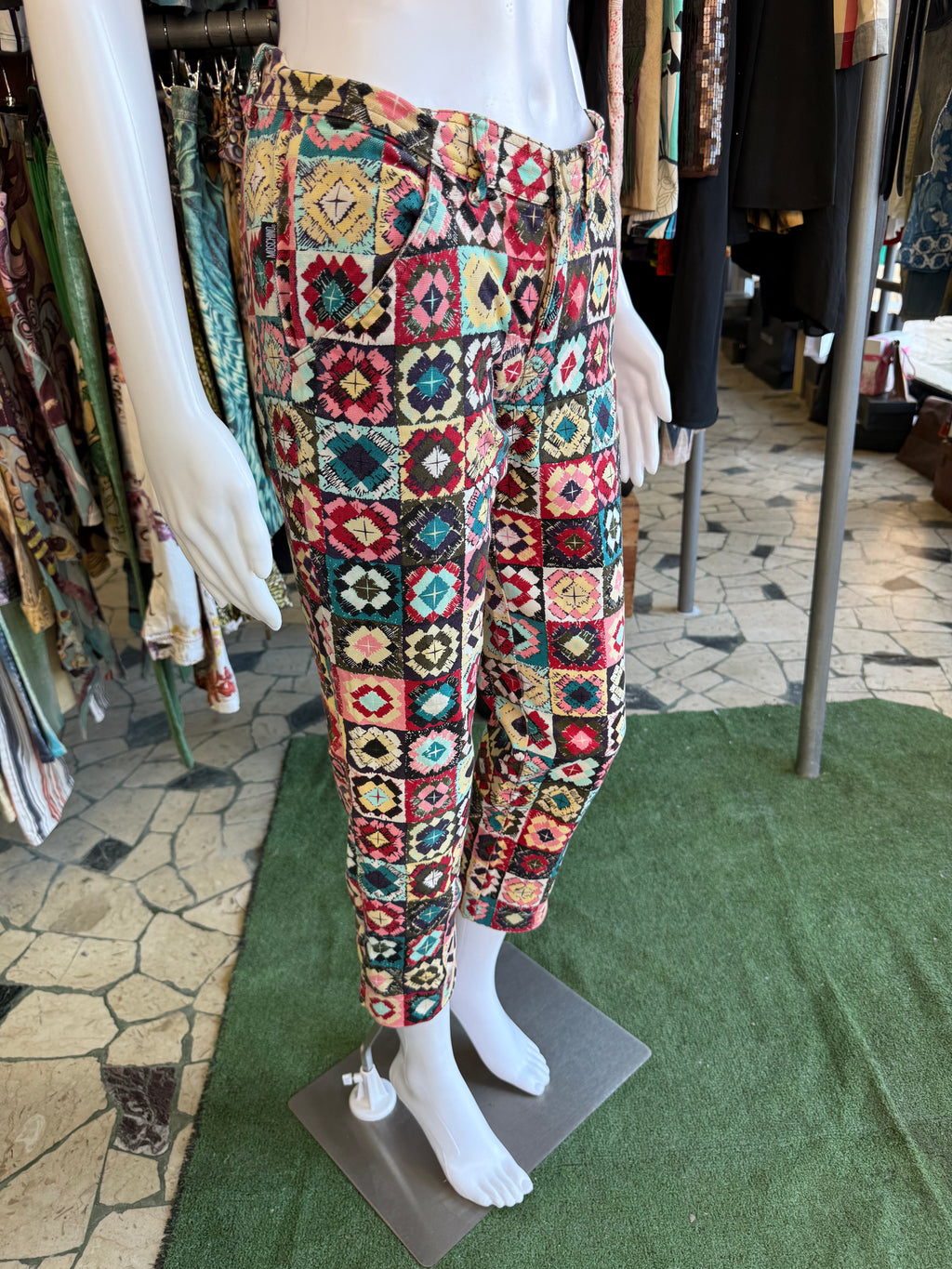 Jeans Capri Moschino patchwork 00s