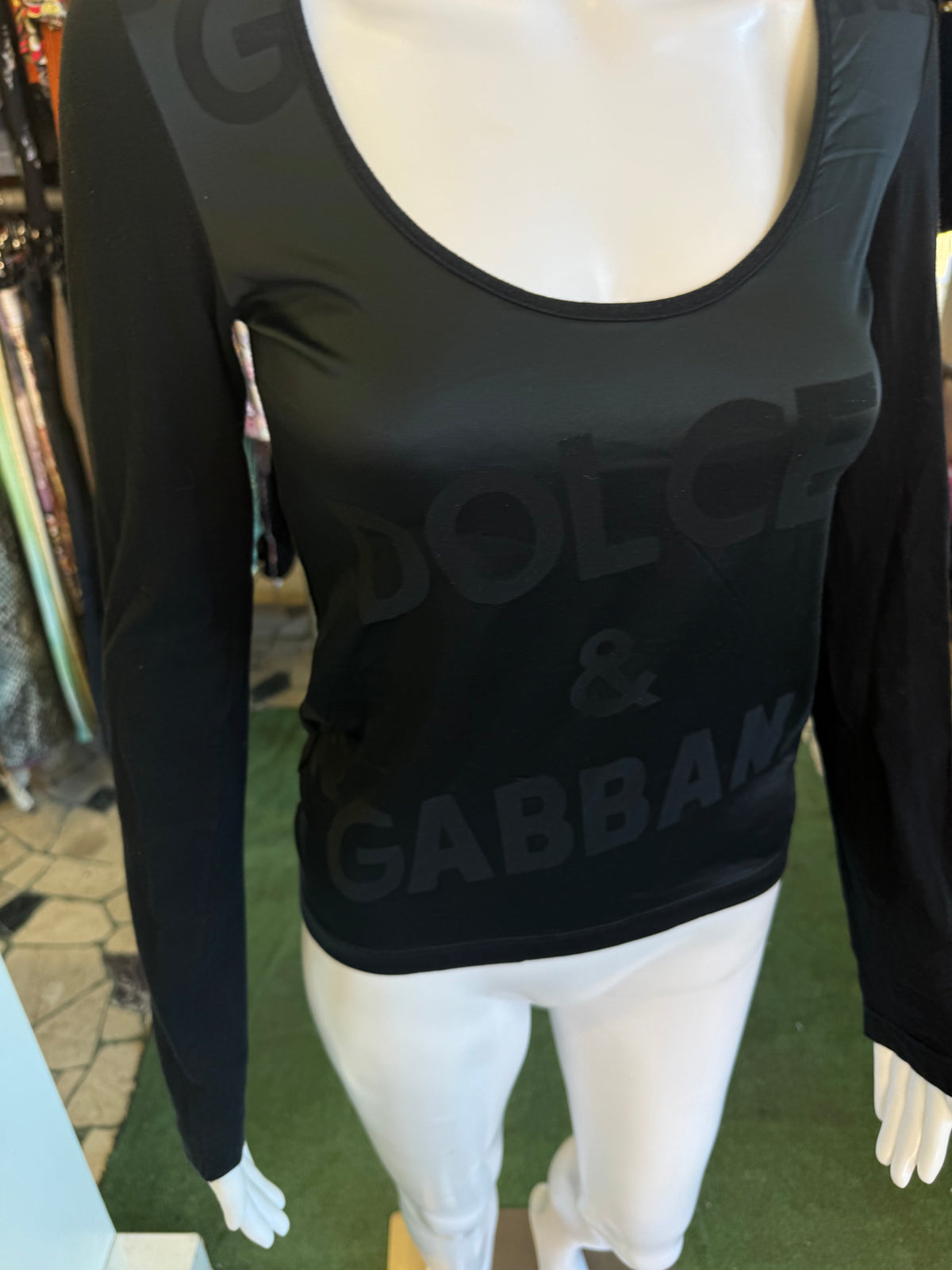 Top Dolce & Gabbana scritta 00s