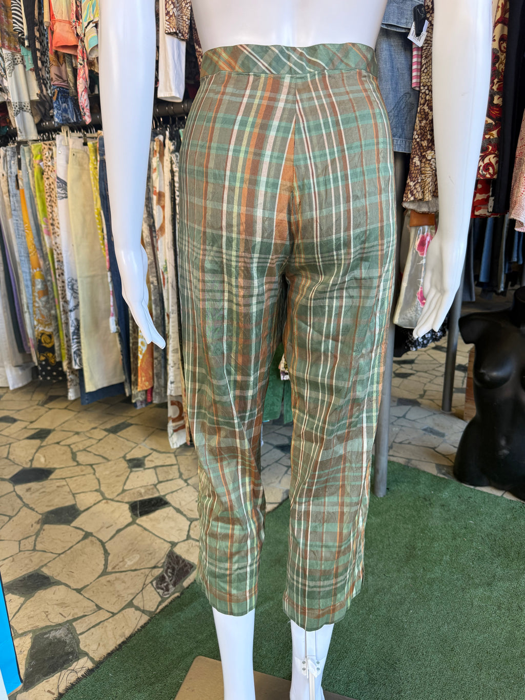 Pantalone Giorgio Kauten seta ricamato 00s