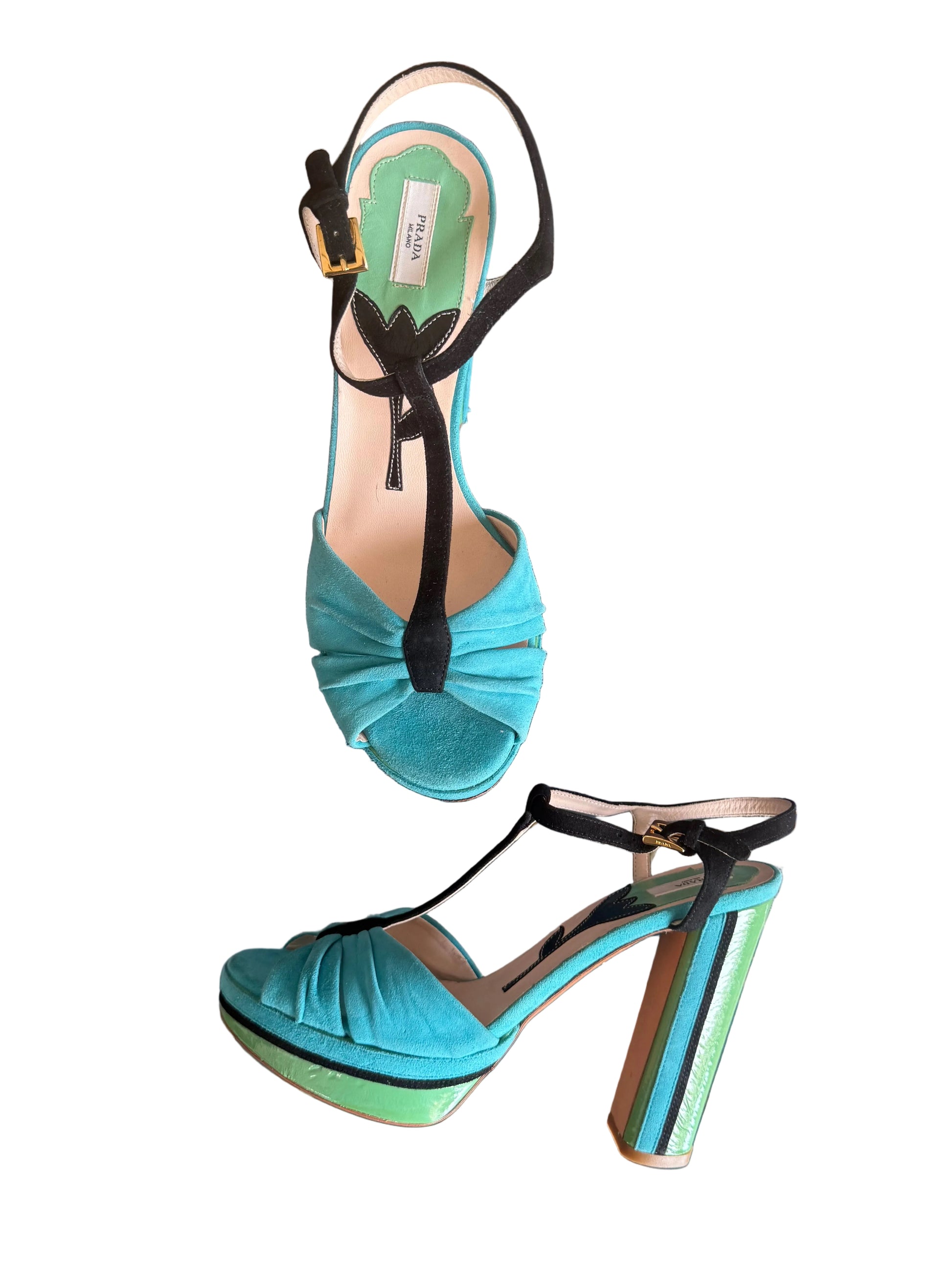 Sandali Prada SS2008 resort Fairy tricolore nuovi