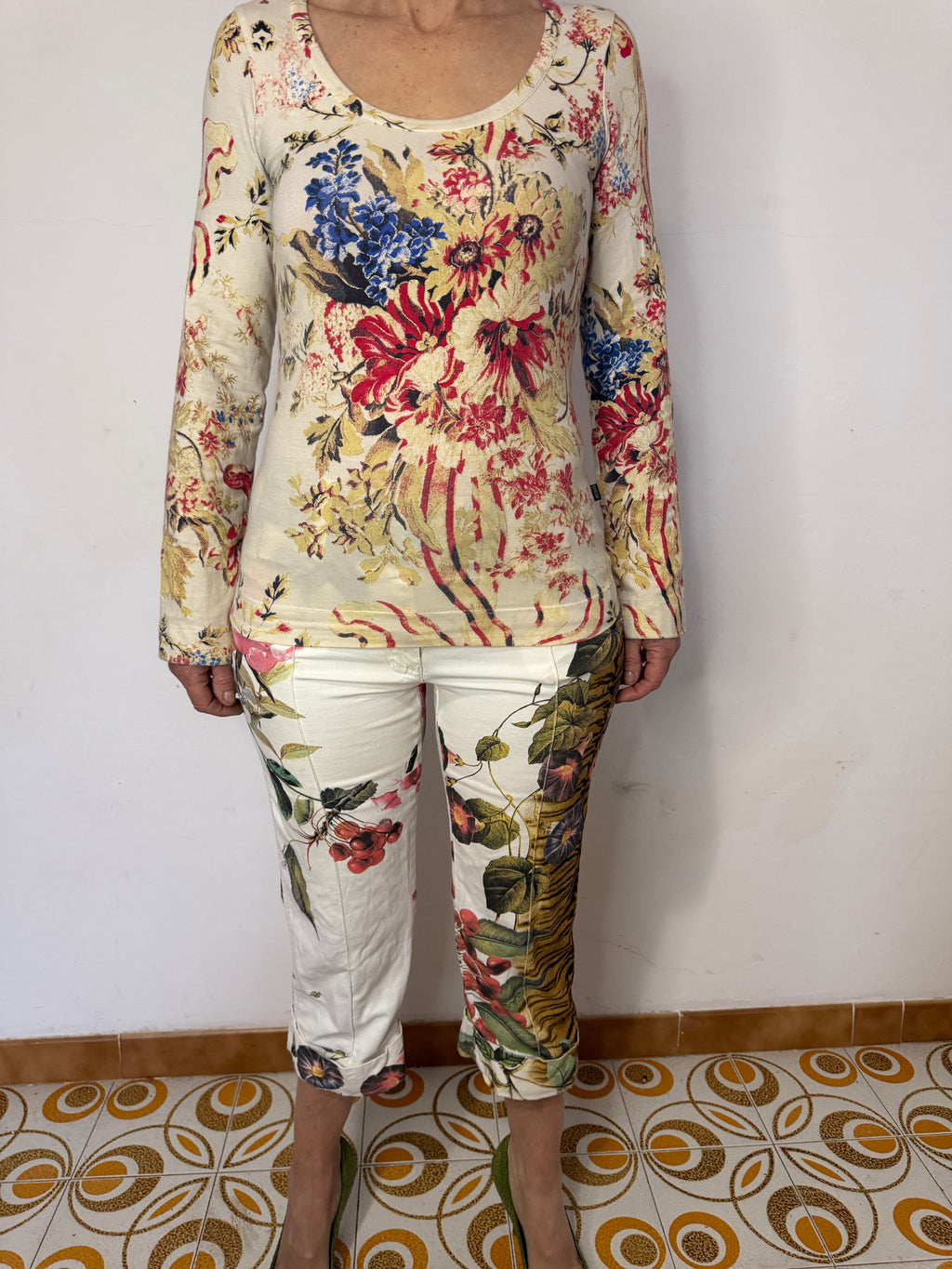 Top floreale bouquet Roberto Cavalli Just 2000”