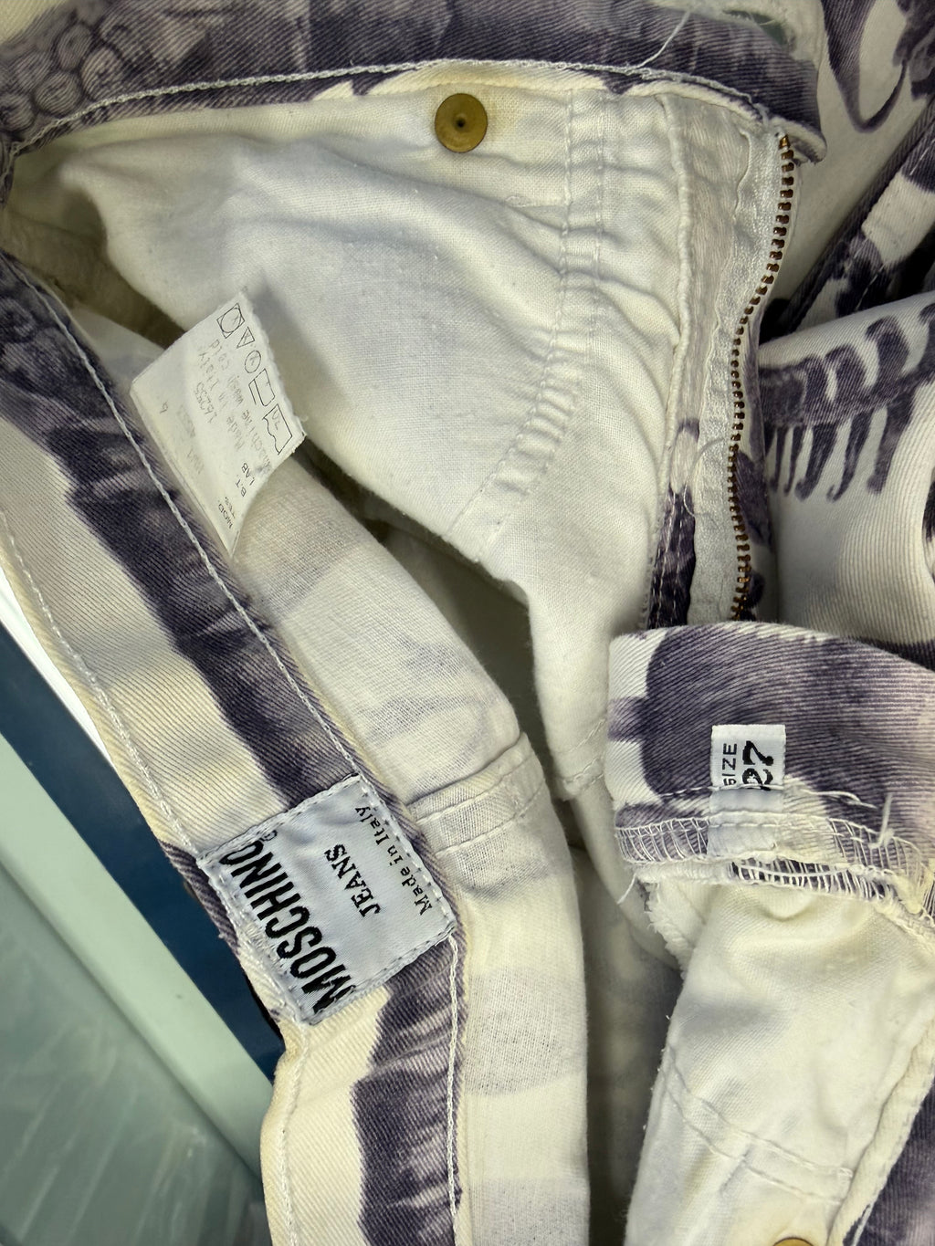 Jeans Moschino fiori e bambù 90s
