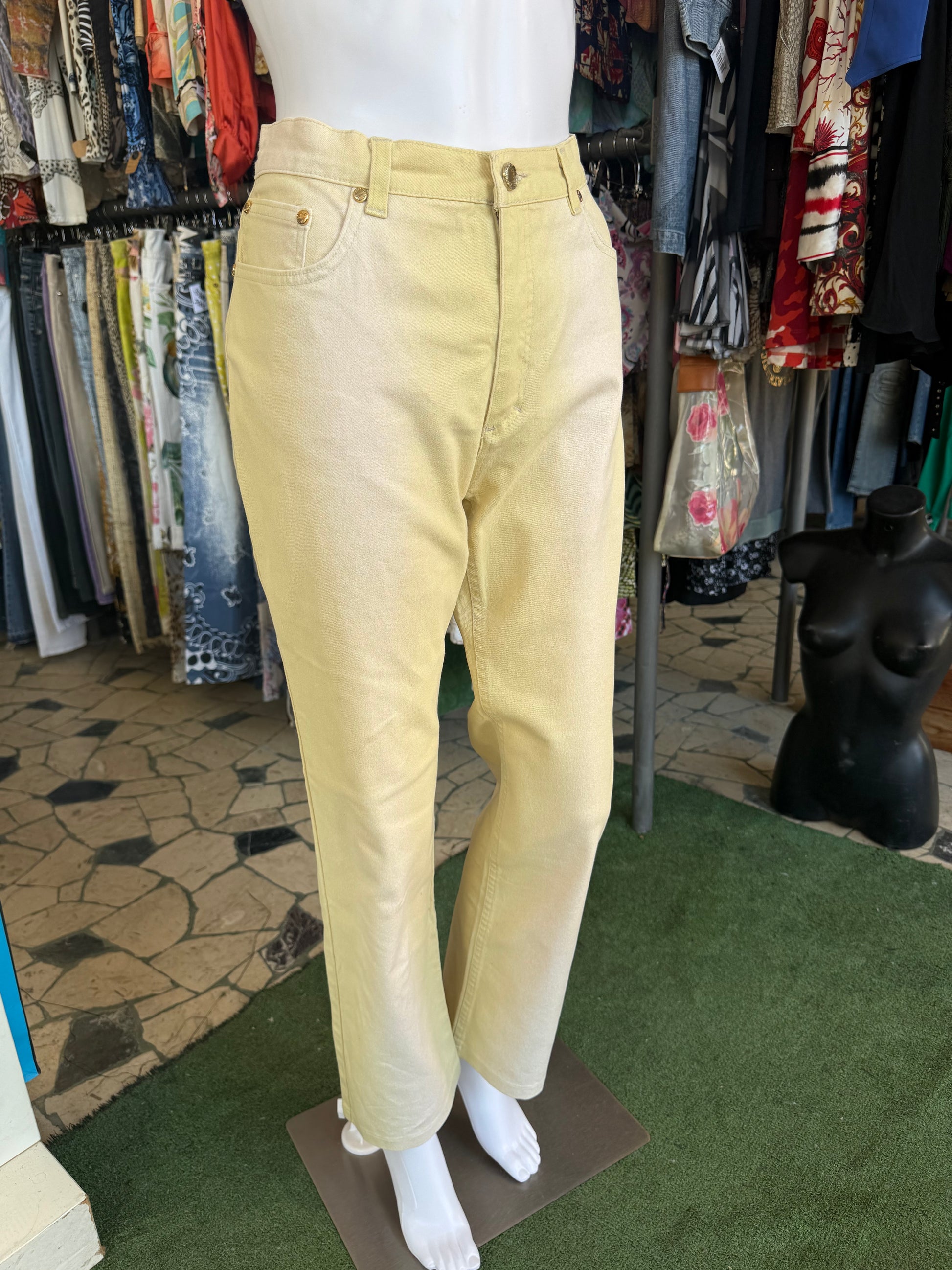 Jeans Roberto Cavalli SS2003 giallo degradè