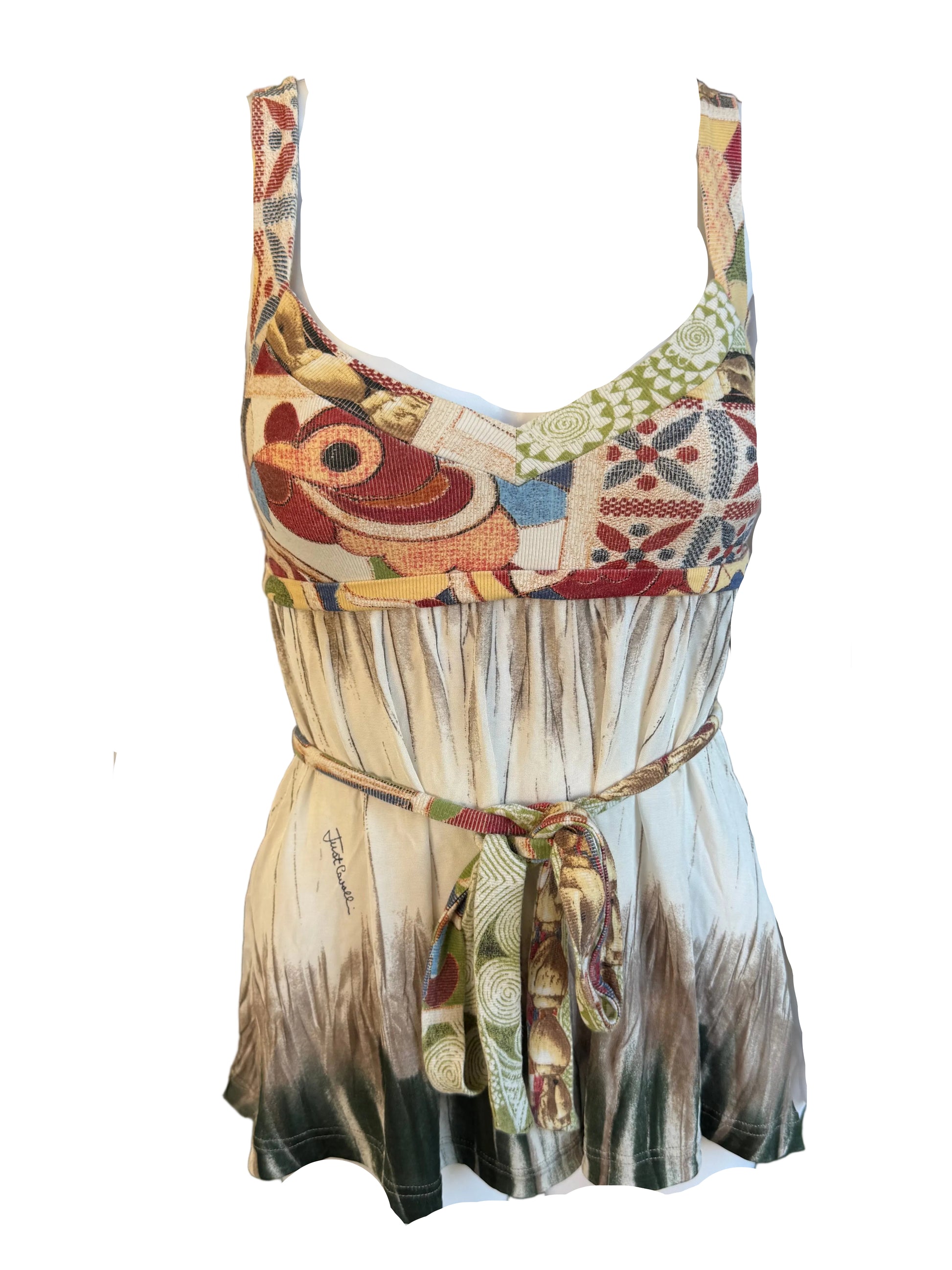 Top Roberto Cavalli SS2006 patchwork maiolica