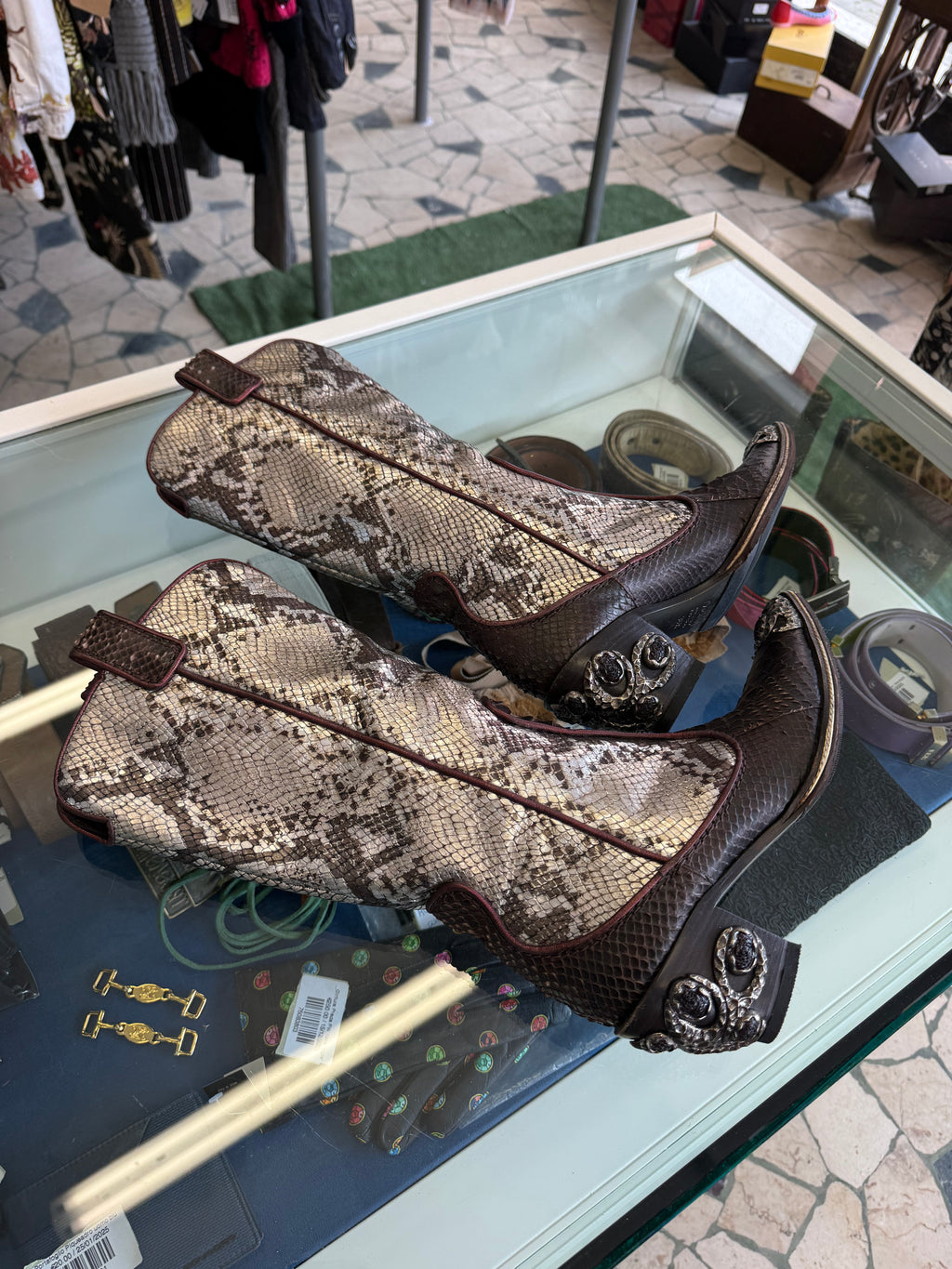 Stivali gioiello Giuseppe Zanotti Cowboy Texani pitone