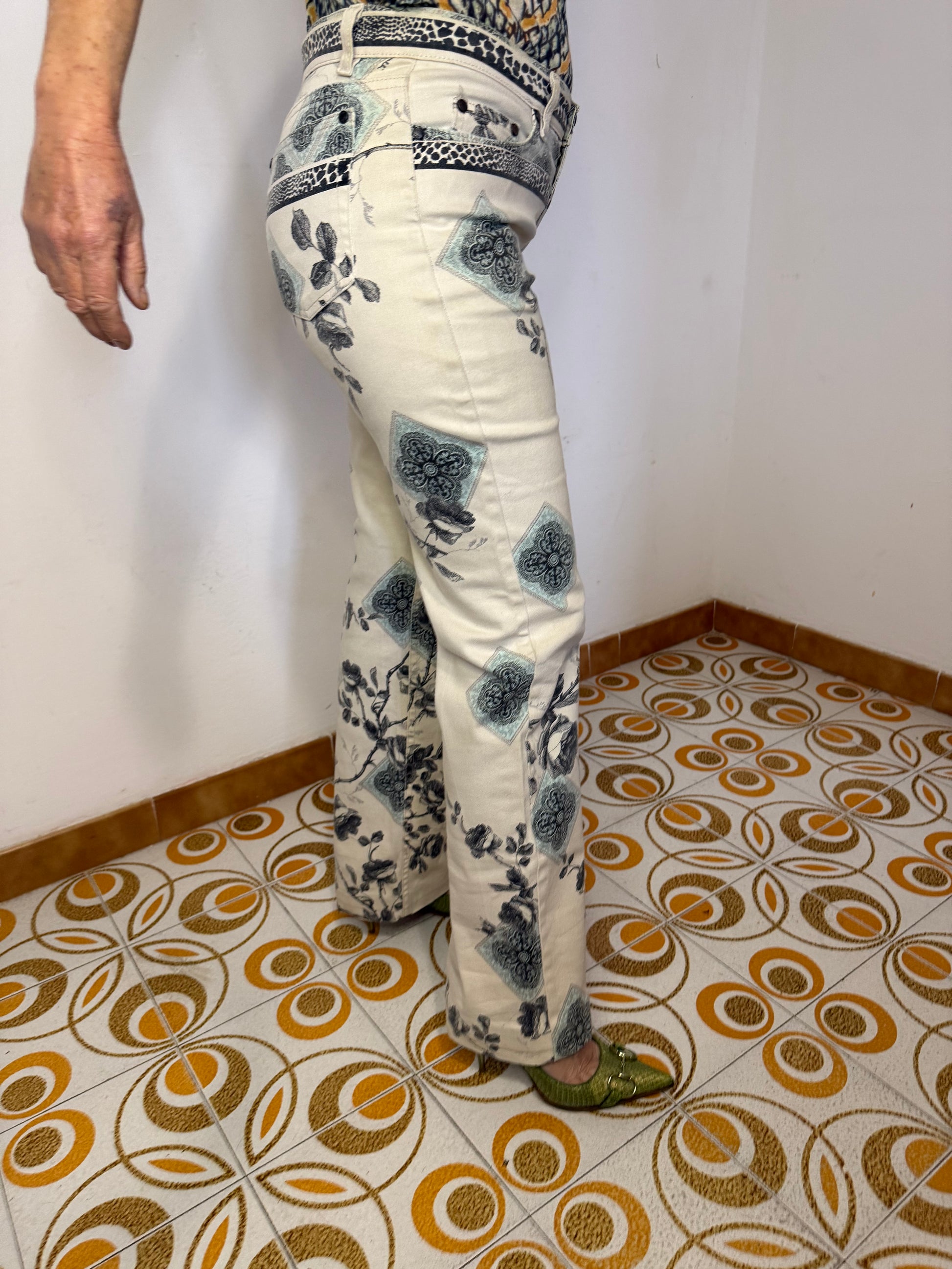 Jeans rose e mandala Roberto Cavalli FW2005