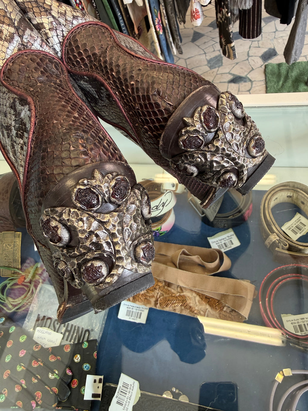 Stivali gioiello Giuseppe Zanotti Cowboy Texani pitone