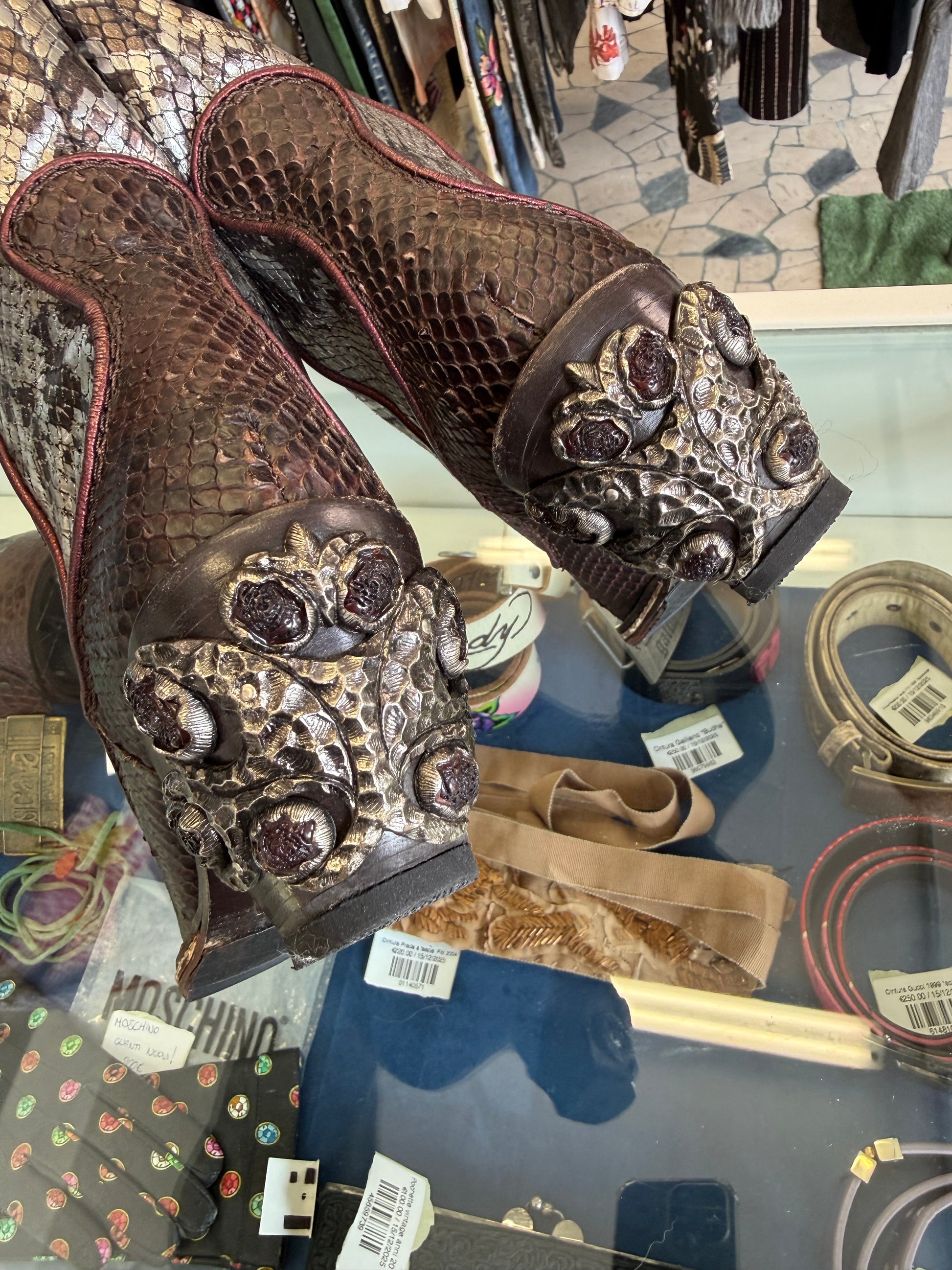 Stivali gioiello Giuseppe Zanotti Cowboy Texani pitone
