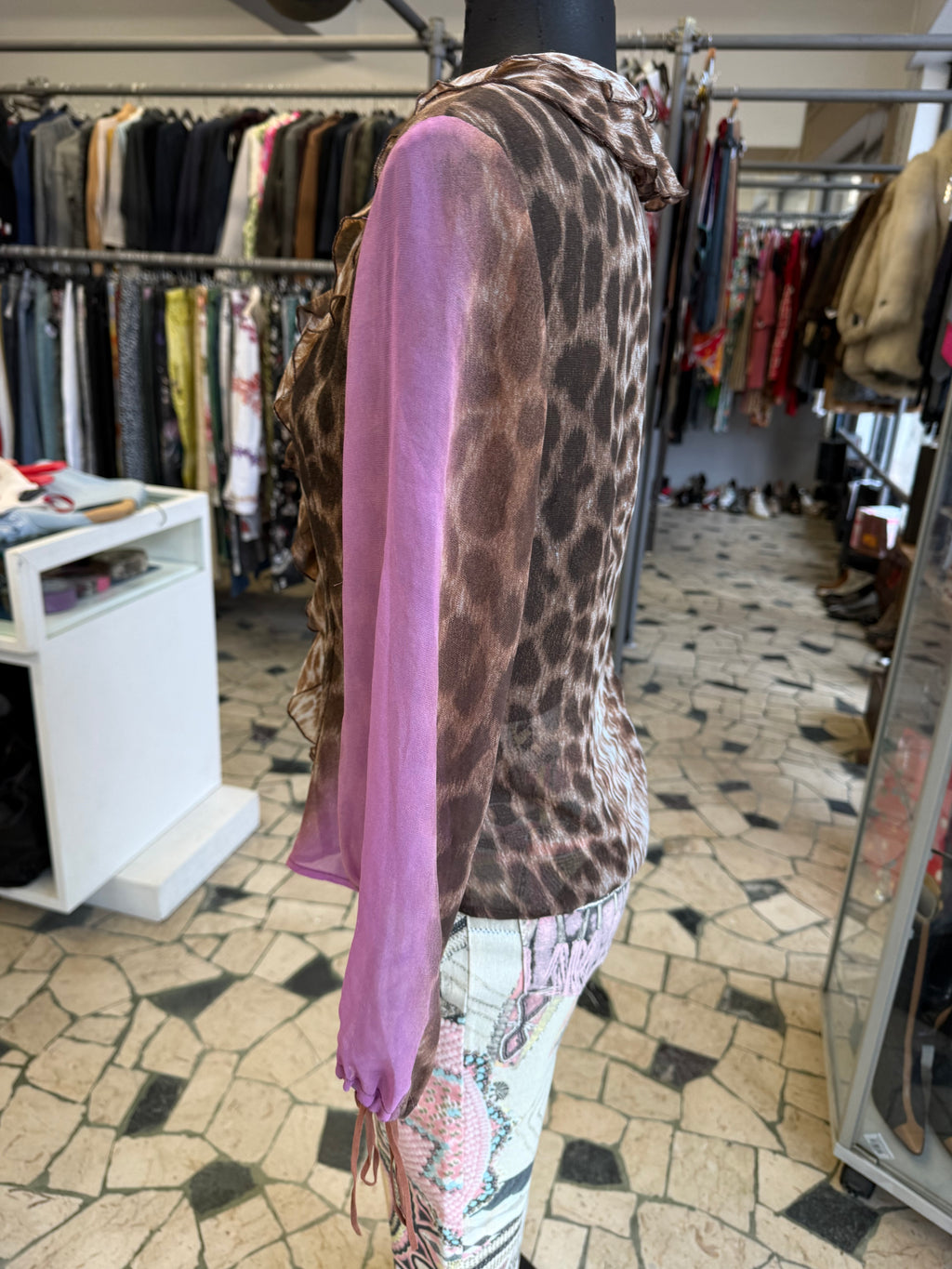 Camicia Roberto Cavalli Leopardo e fucsia 2000” just