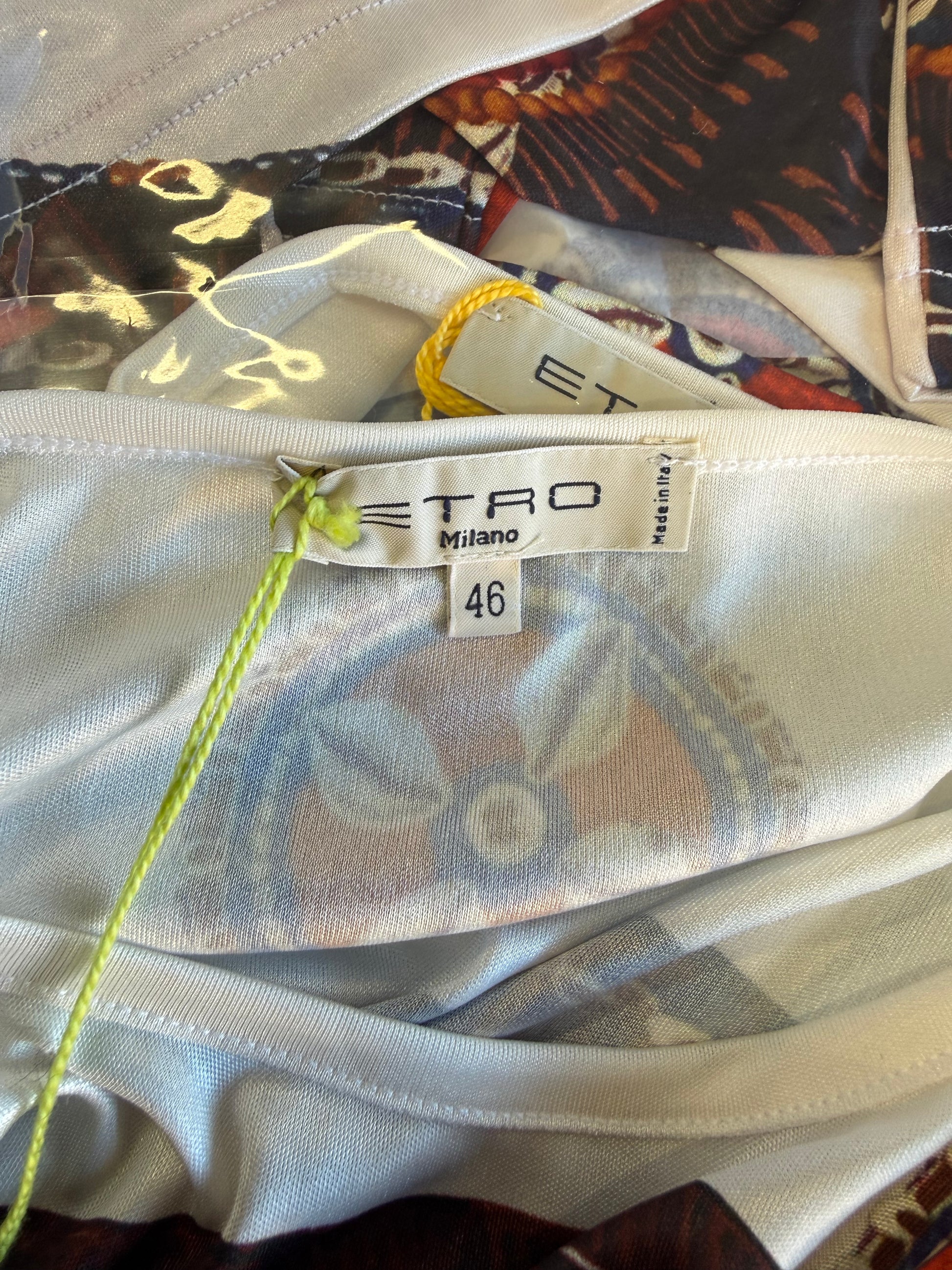 Top Etro stampa tribale manica corta 2004 nuovo