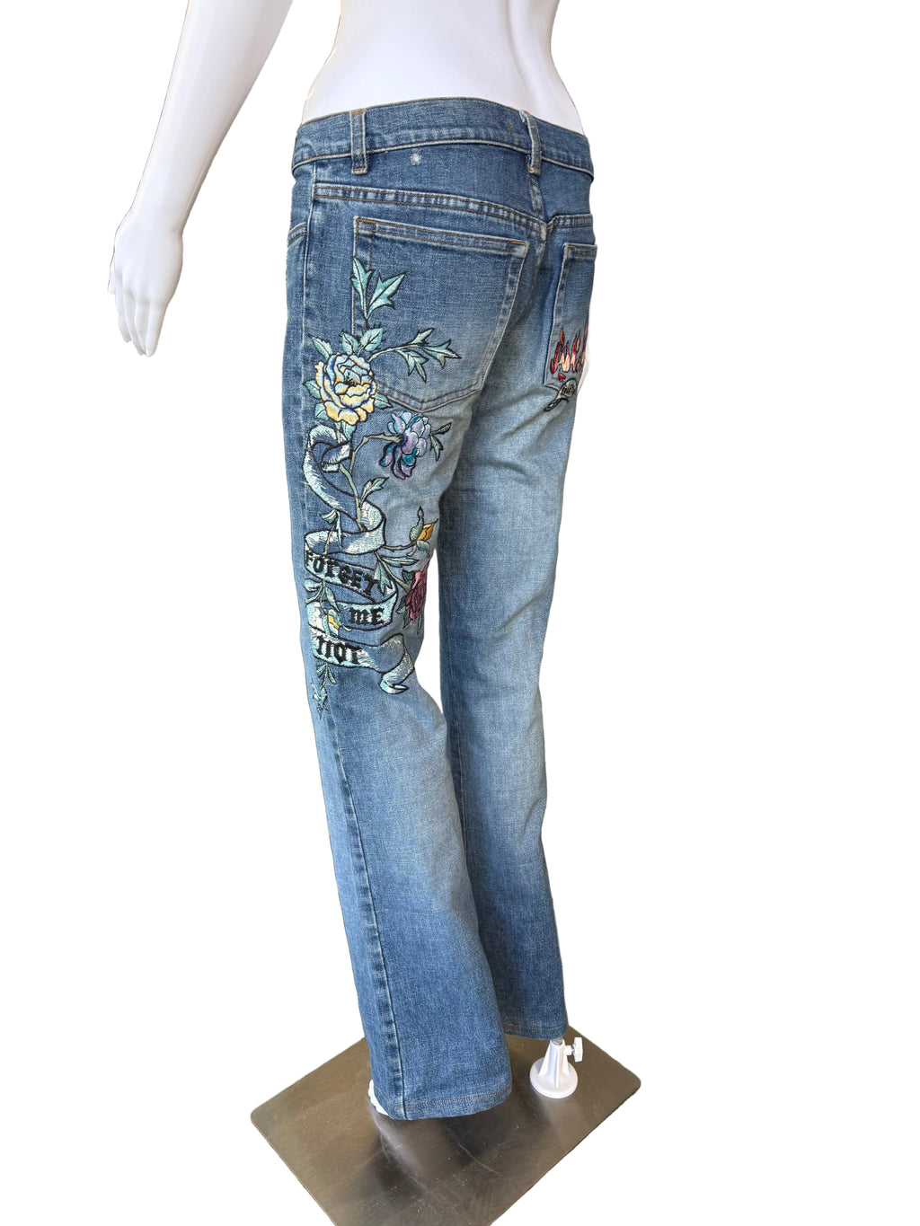 Jeans Roberto Cavalli SS2003 tattoo ricami