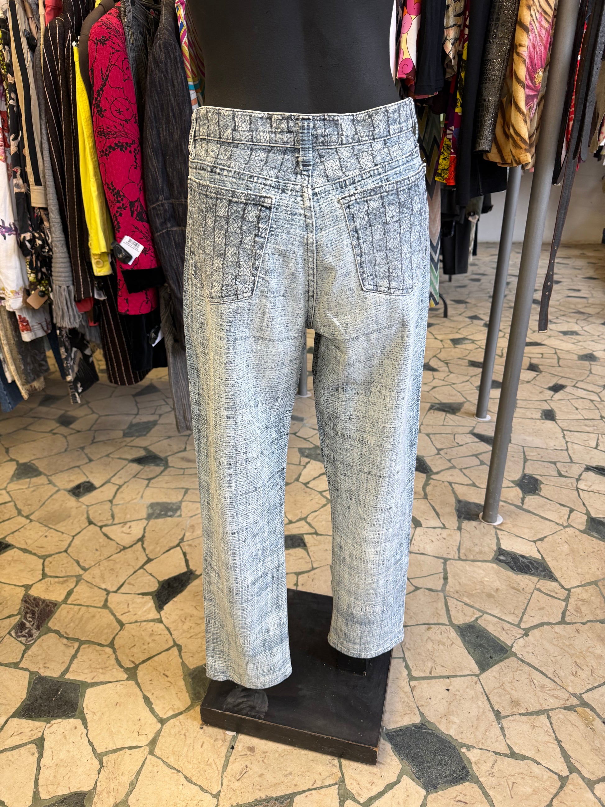 Jeans Roberto Cavalli SS1997 fieno e paglia blu