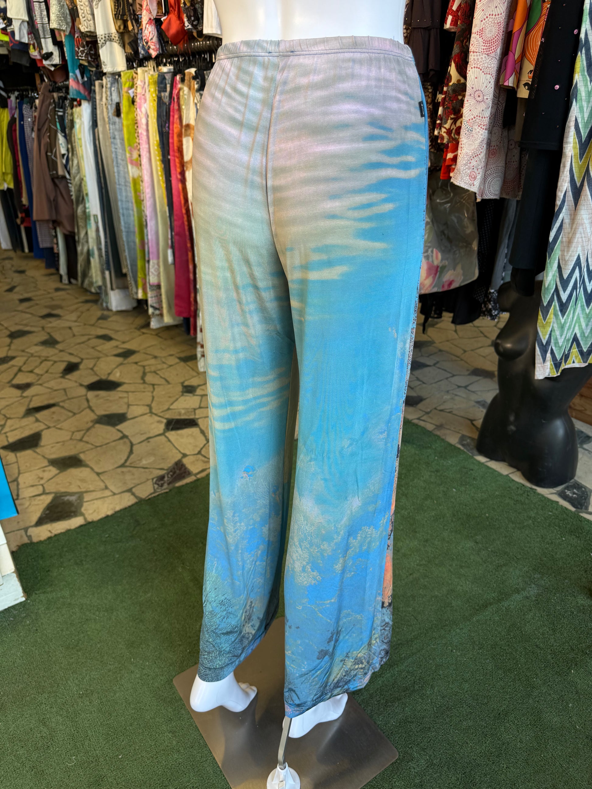 Pantalone Roberto Cavalli stampa barriera corallina 90s