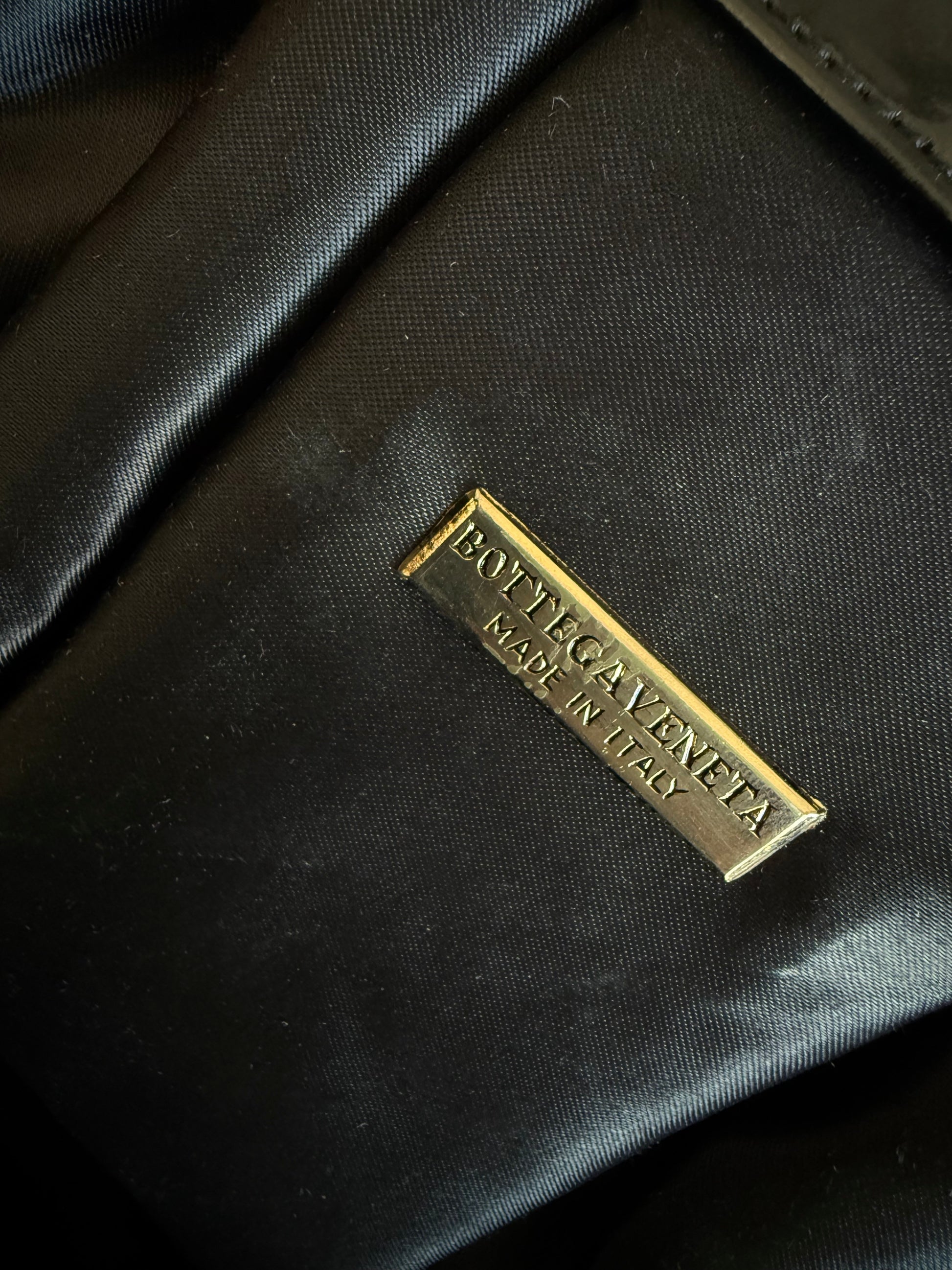 Borsa Bottega Veneta vernice nera anni 70