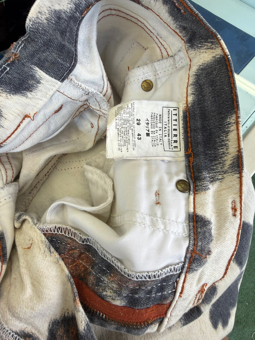 Jeans Roberto Cavalli pezzato micca 00s