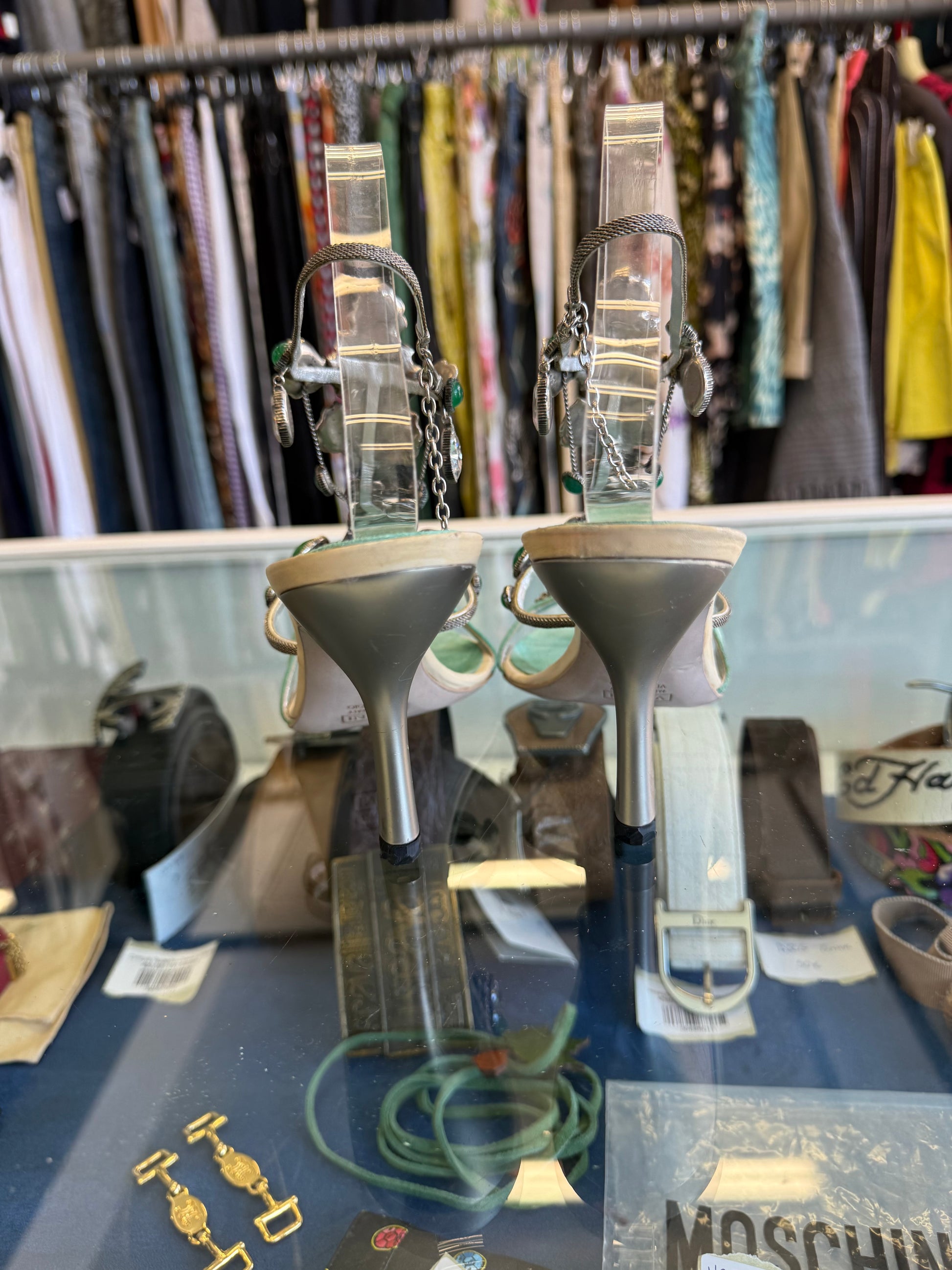 Sandali gioiello smeraldo Vicini by Giuseppe Zanotti 2000”