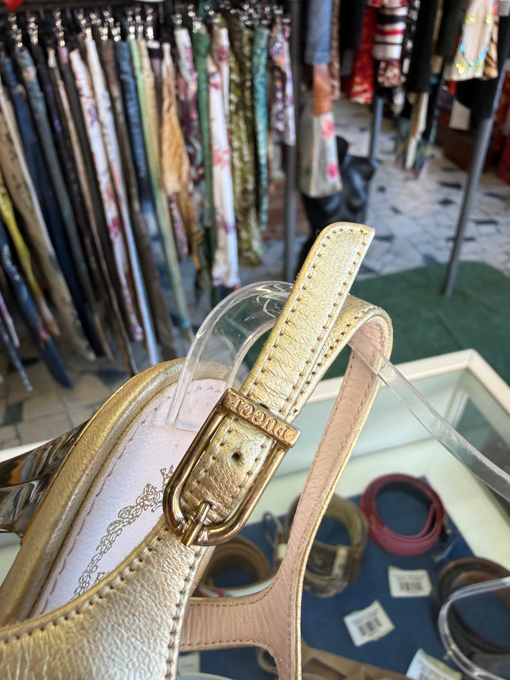 Sandali Emilio Pucci gioiello multicolore 2000s