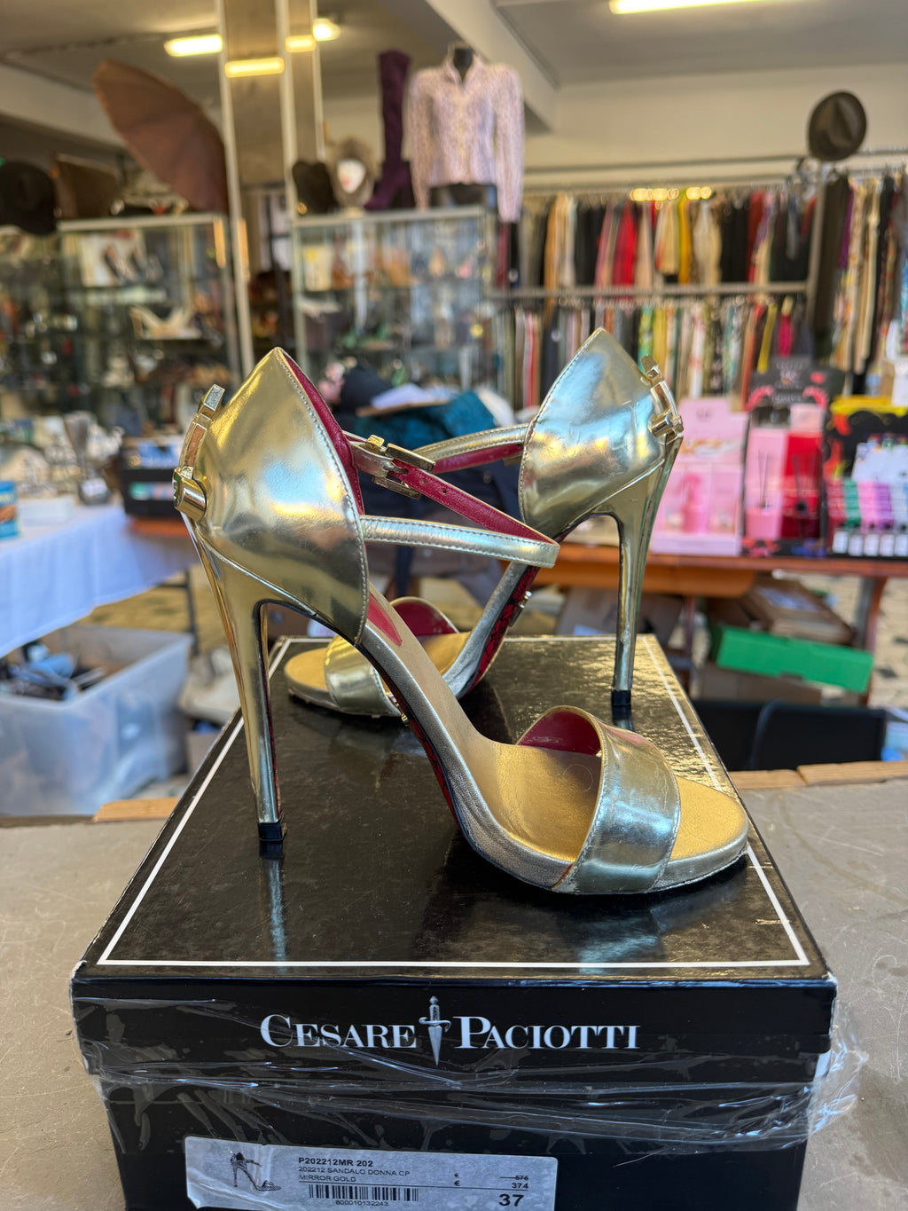 Cesare Paciotti sandali Dagger Heels Lady Blade oro 37