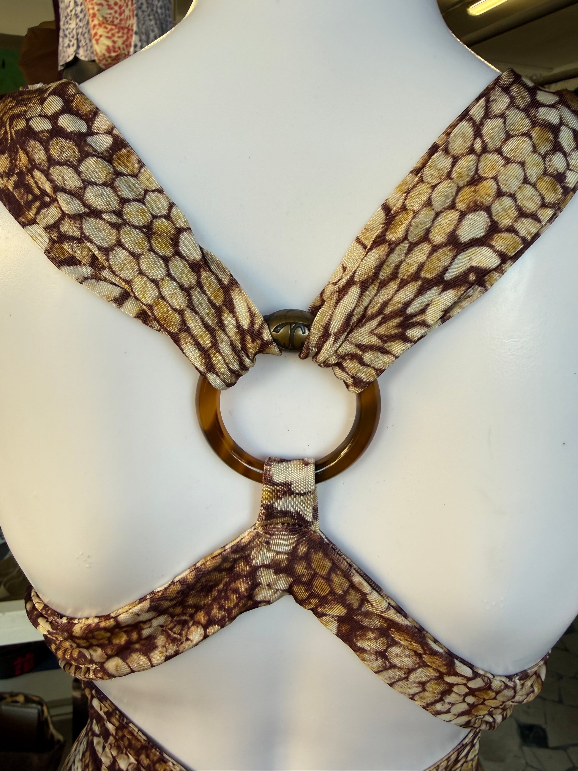 Abito Roberto Cavalli animalier pitone