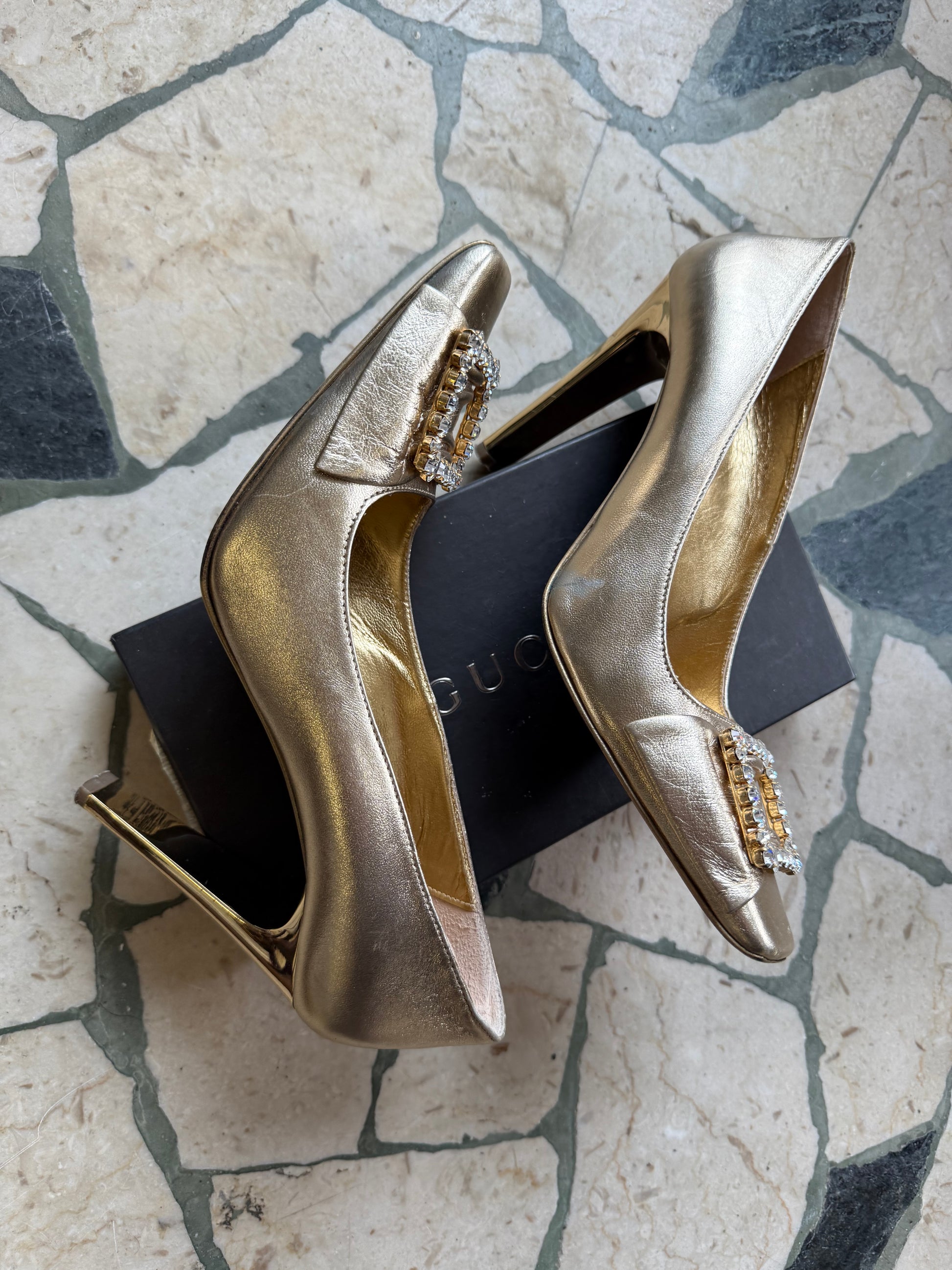 Tacchi gioiello  Le Silla oro e Swarovski